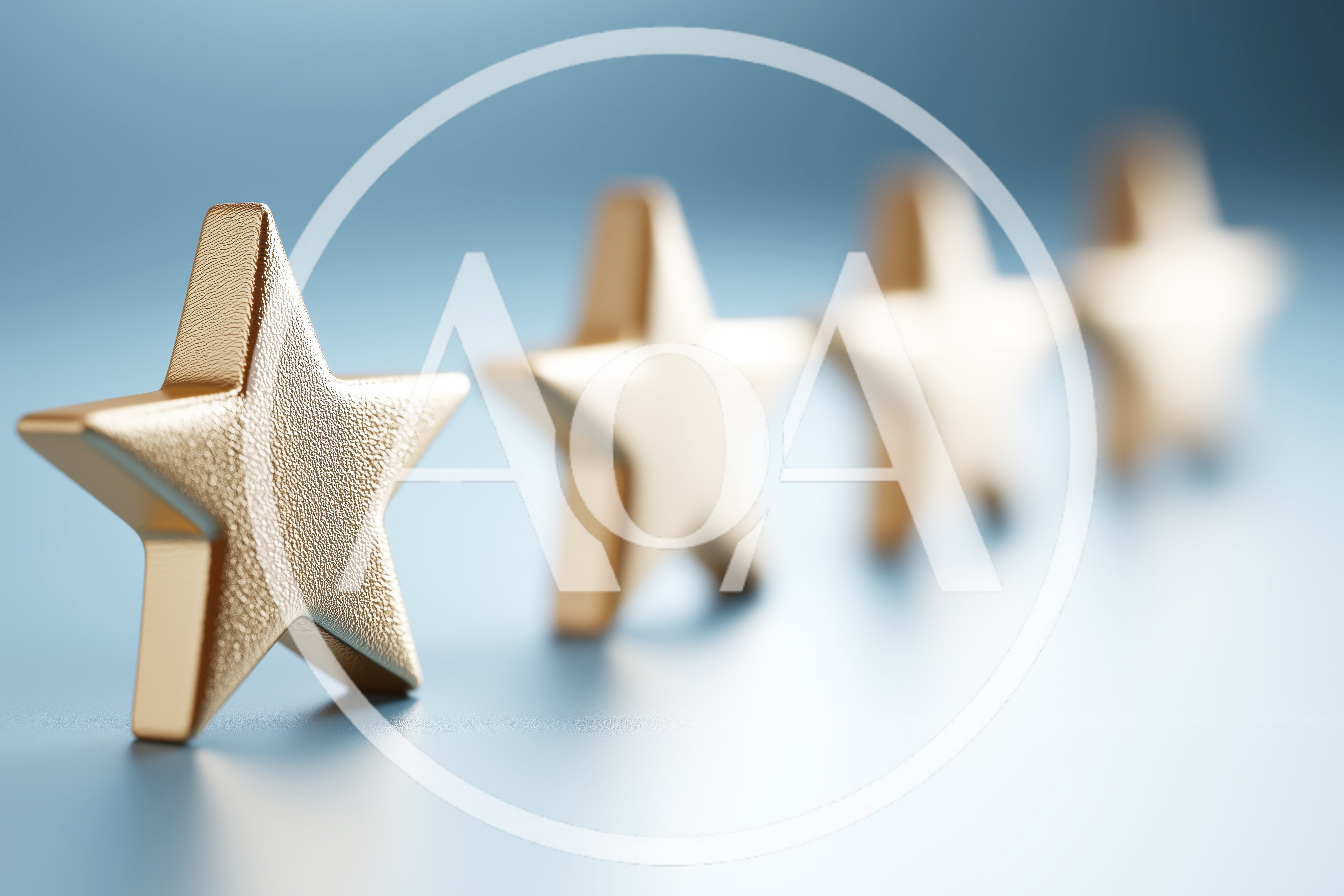 Four Golden Stars Standing In A Row