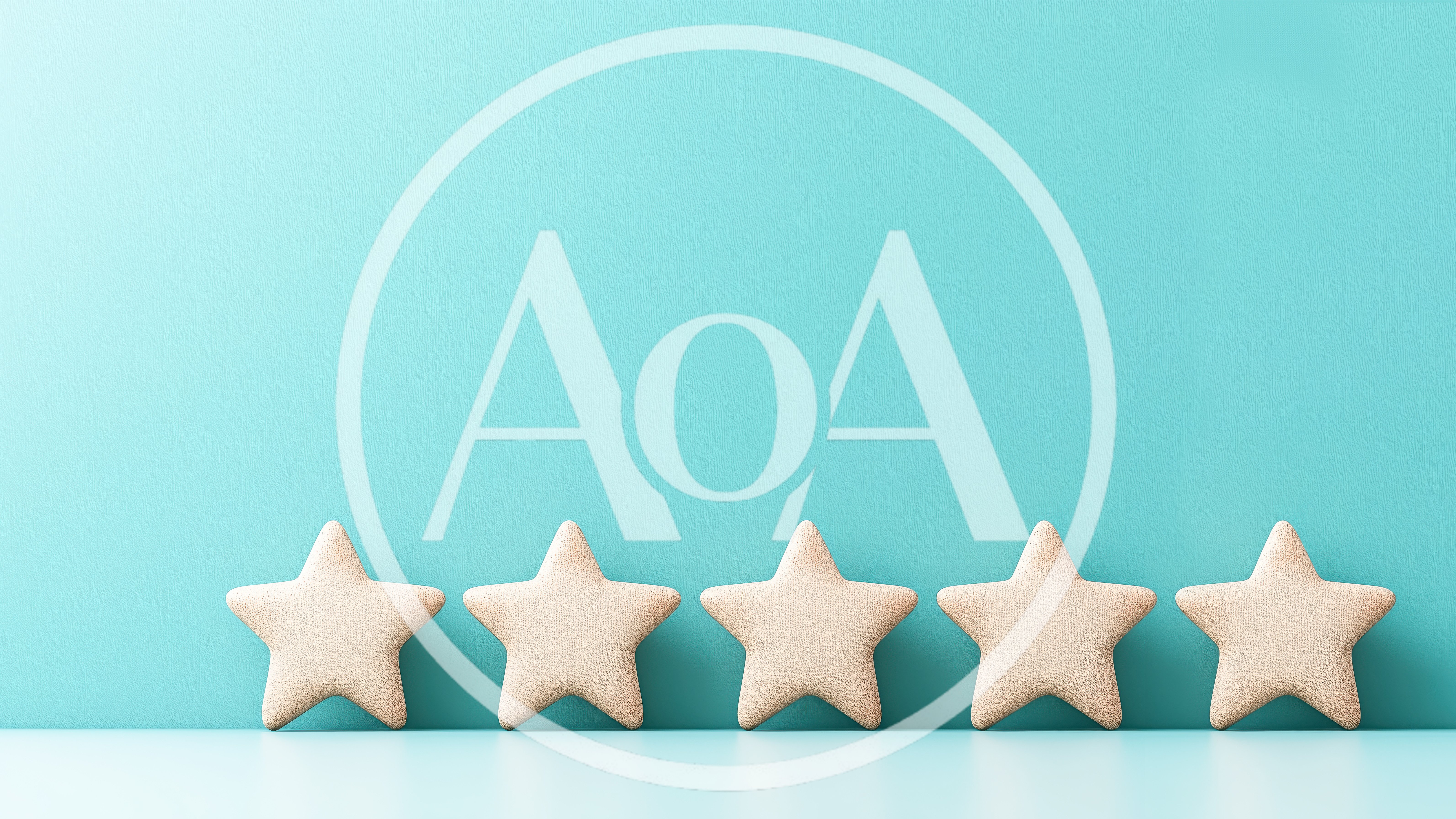 Five Beige Stars Arranged In A Row