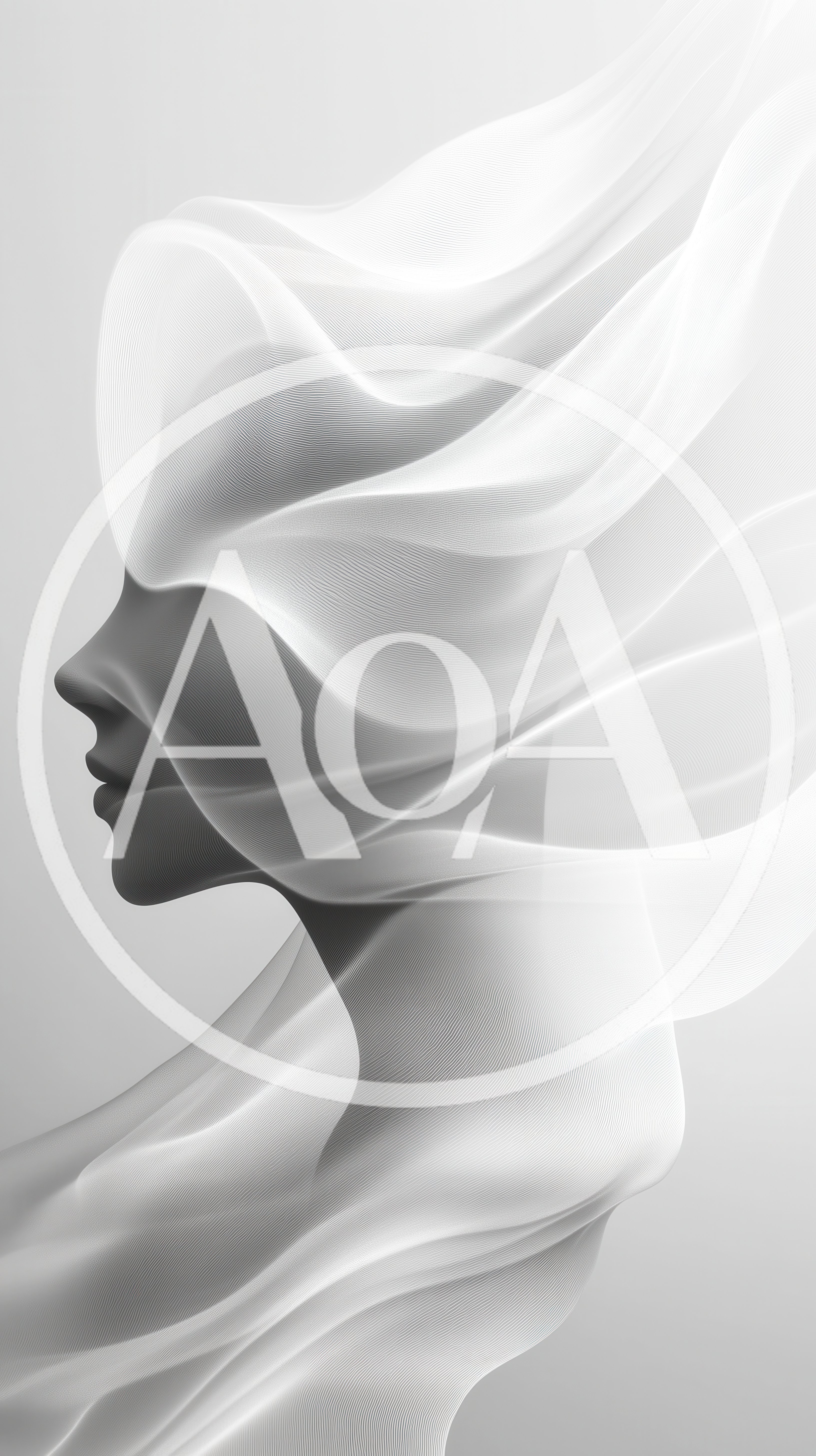 Abstract Digital Portrait Of A Woman With Flowing Fabric