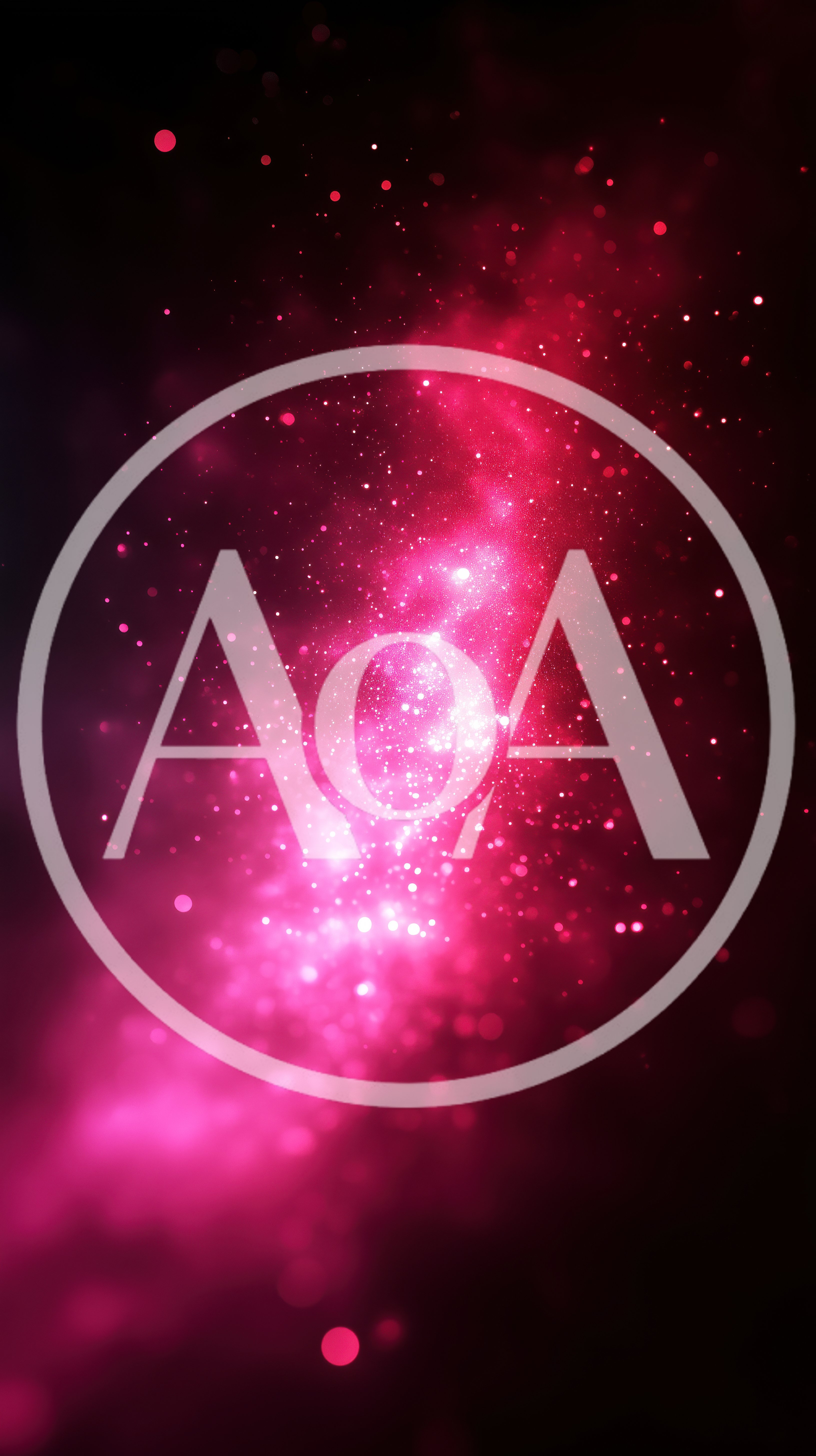 Abstract Pink Nebula With Glowing Particles