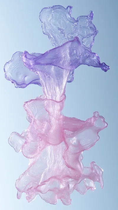 Abstract Pink And Purple Liquid Ink Splash