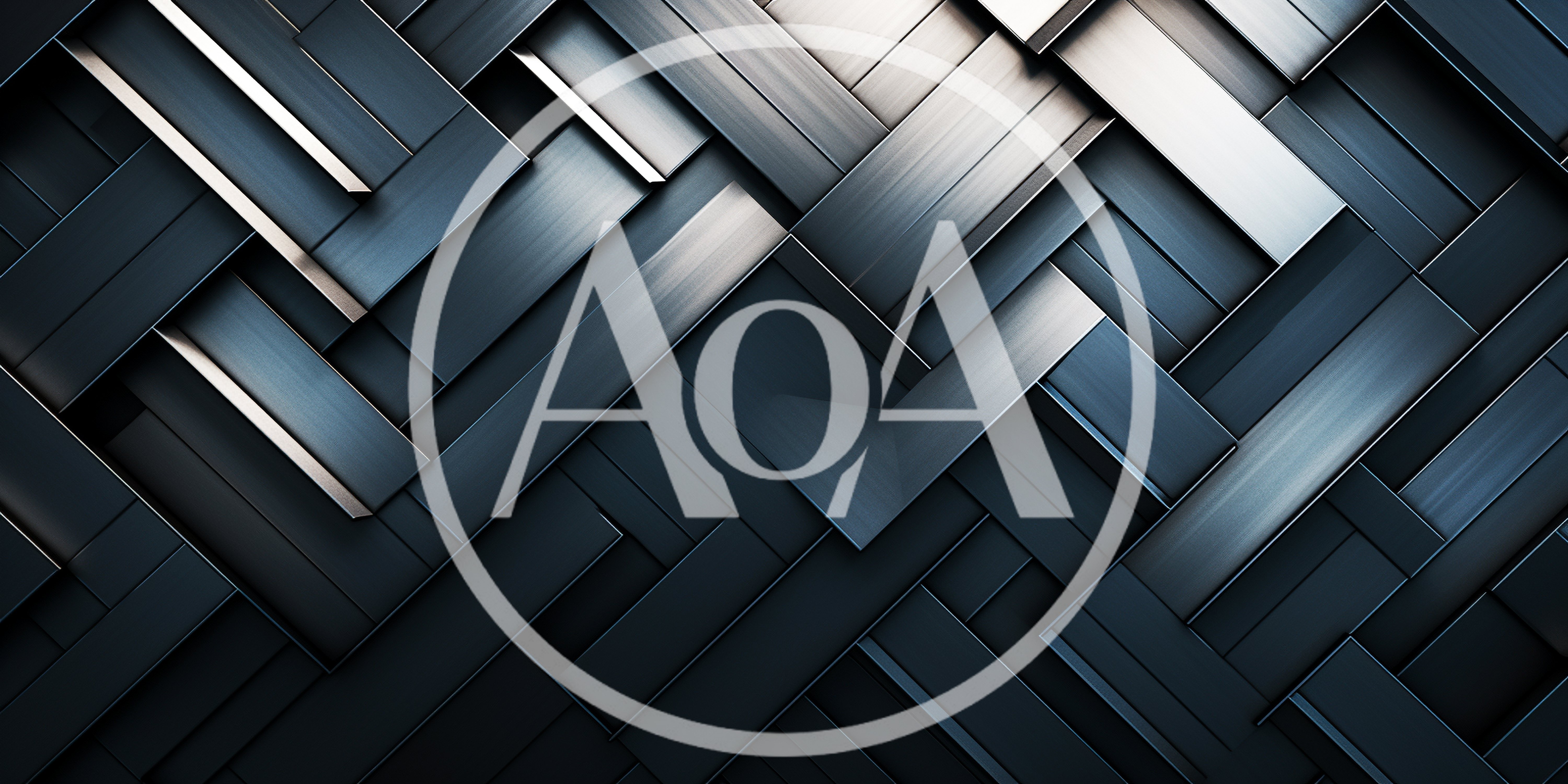 Abstract Metallic Geometric Pattern With Brushed Steel Texture