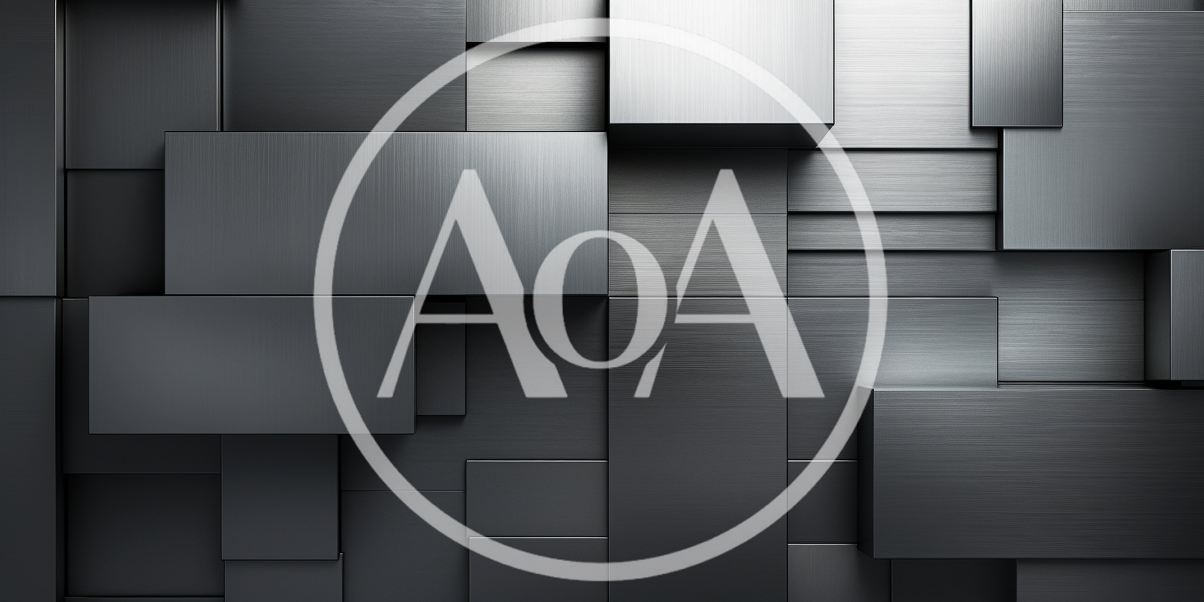 Abstract Brushed Metal Geometric Wall Panels