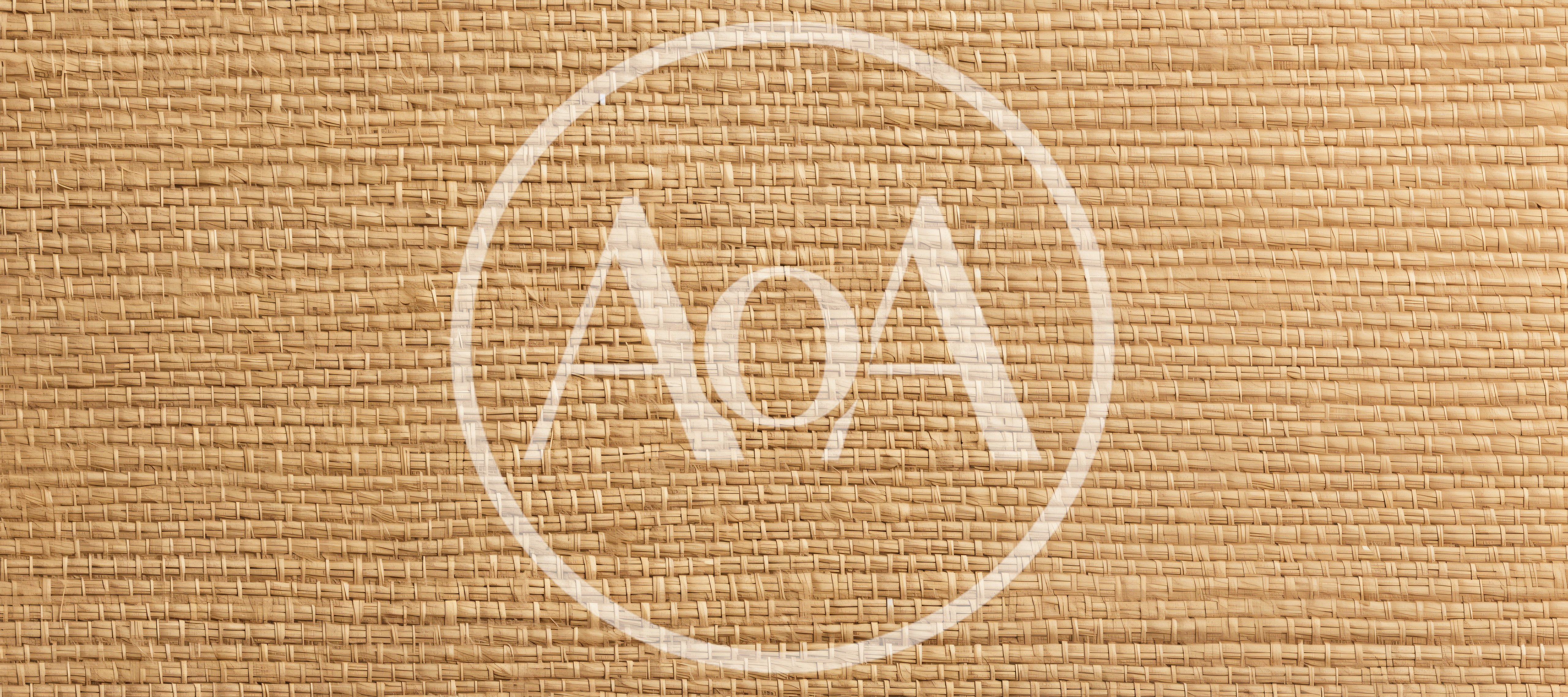 Close Up Of Natural Woven Grasscloth Wallpaper Texture