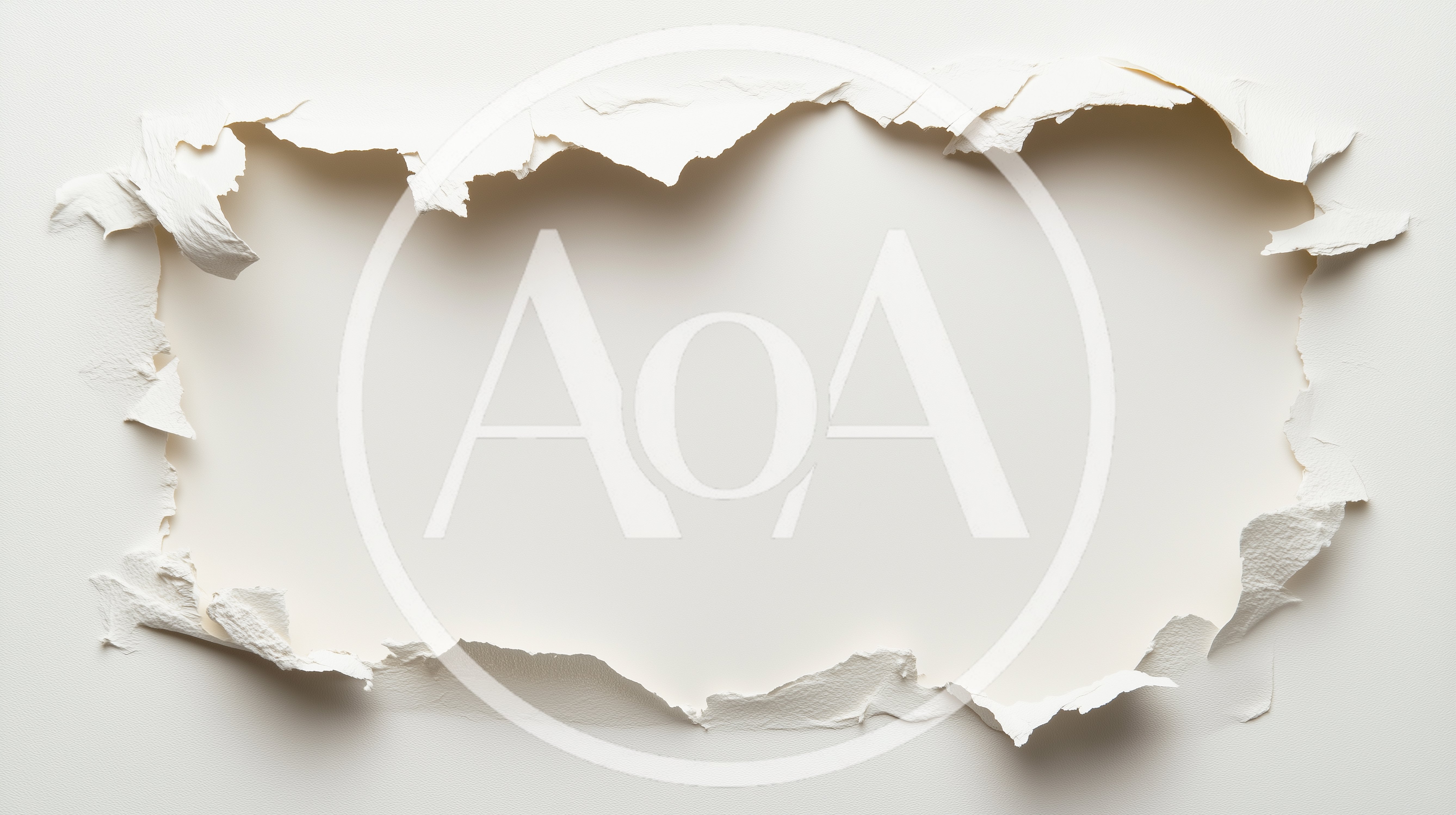 Torn Paper Frame With Rough Edges On White Background