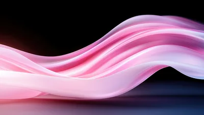 Abstract Pink Flowing Silk Wave Background
