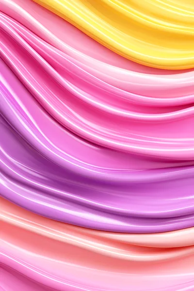 Abstract Liquid Paint Waves In Pastel Colors
