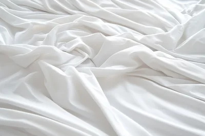 Soft White Fabric Draped In Elegant Folds
