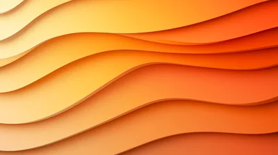 Abstract 3D Wavy Layers In Warm Gradient Colors