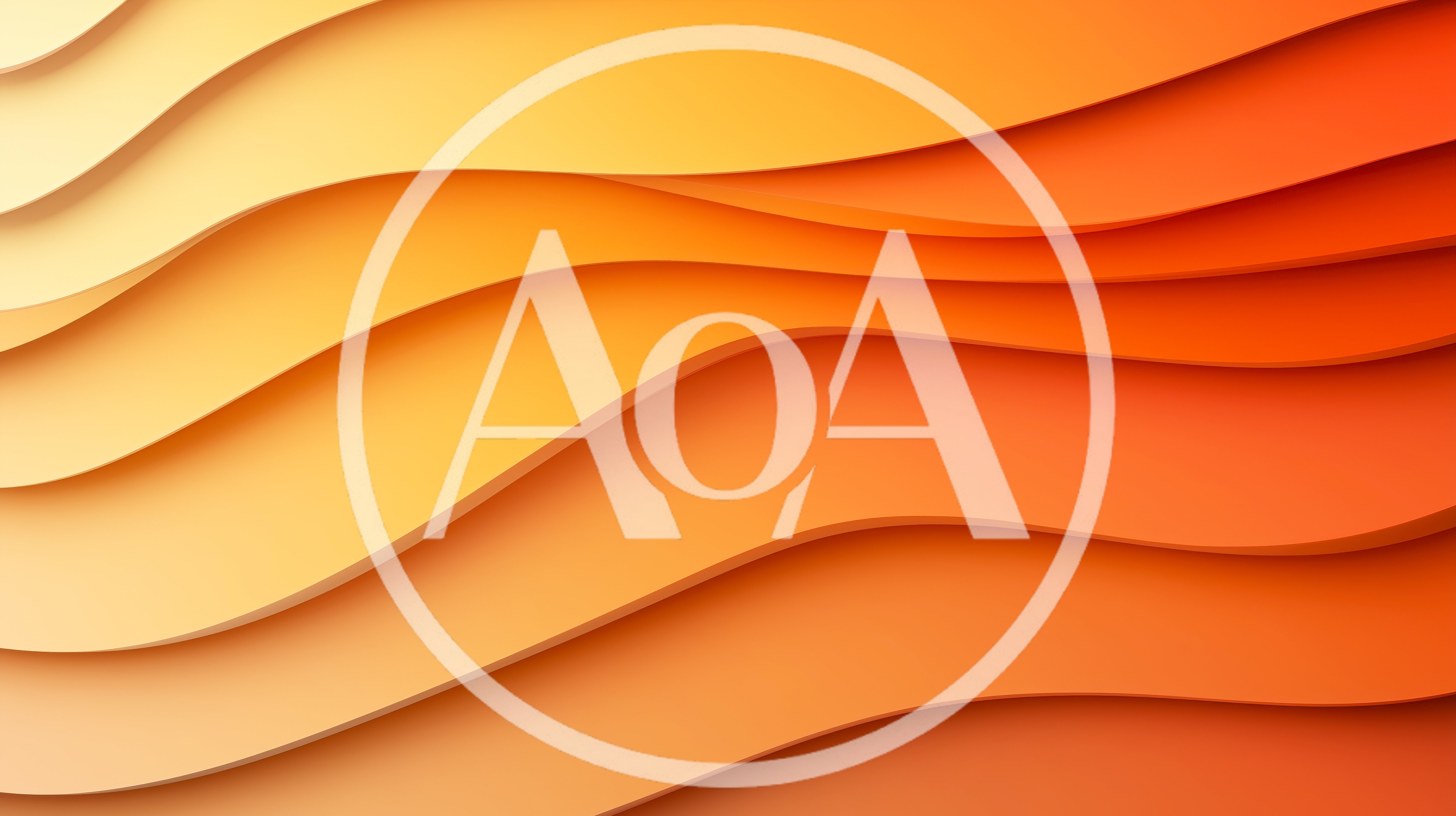 Abstract 3D Wavy Layers In Warm Gradient Colors