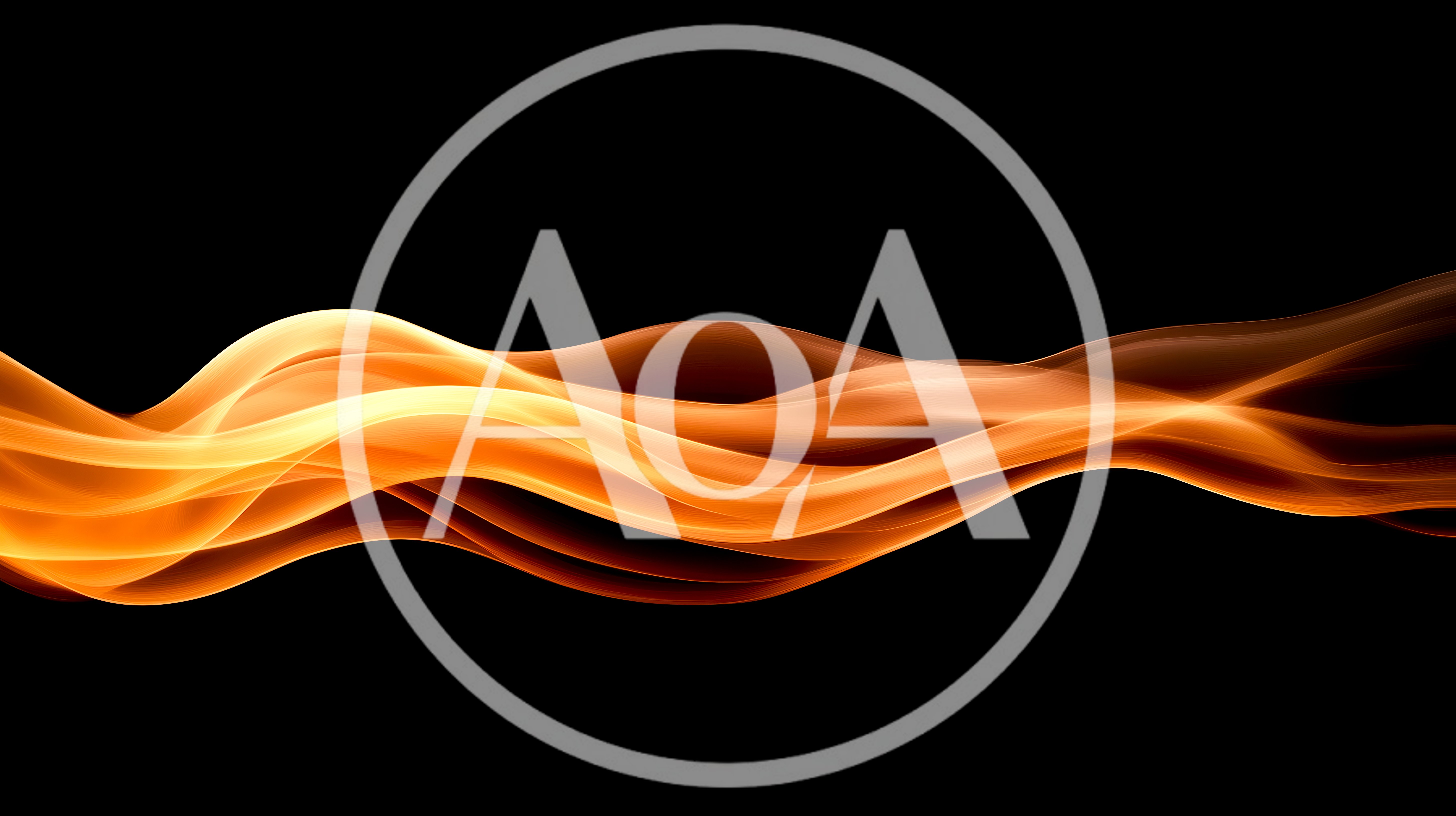 Abstract Golden Light Wave Flowing On Black Background