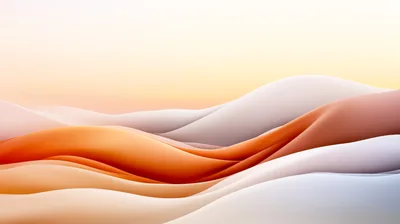 Abstract 3D Wavy Layers In Soft Pastel Tones