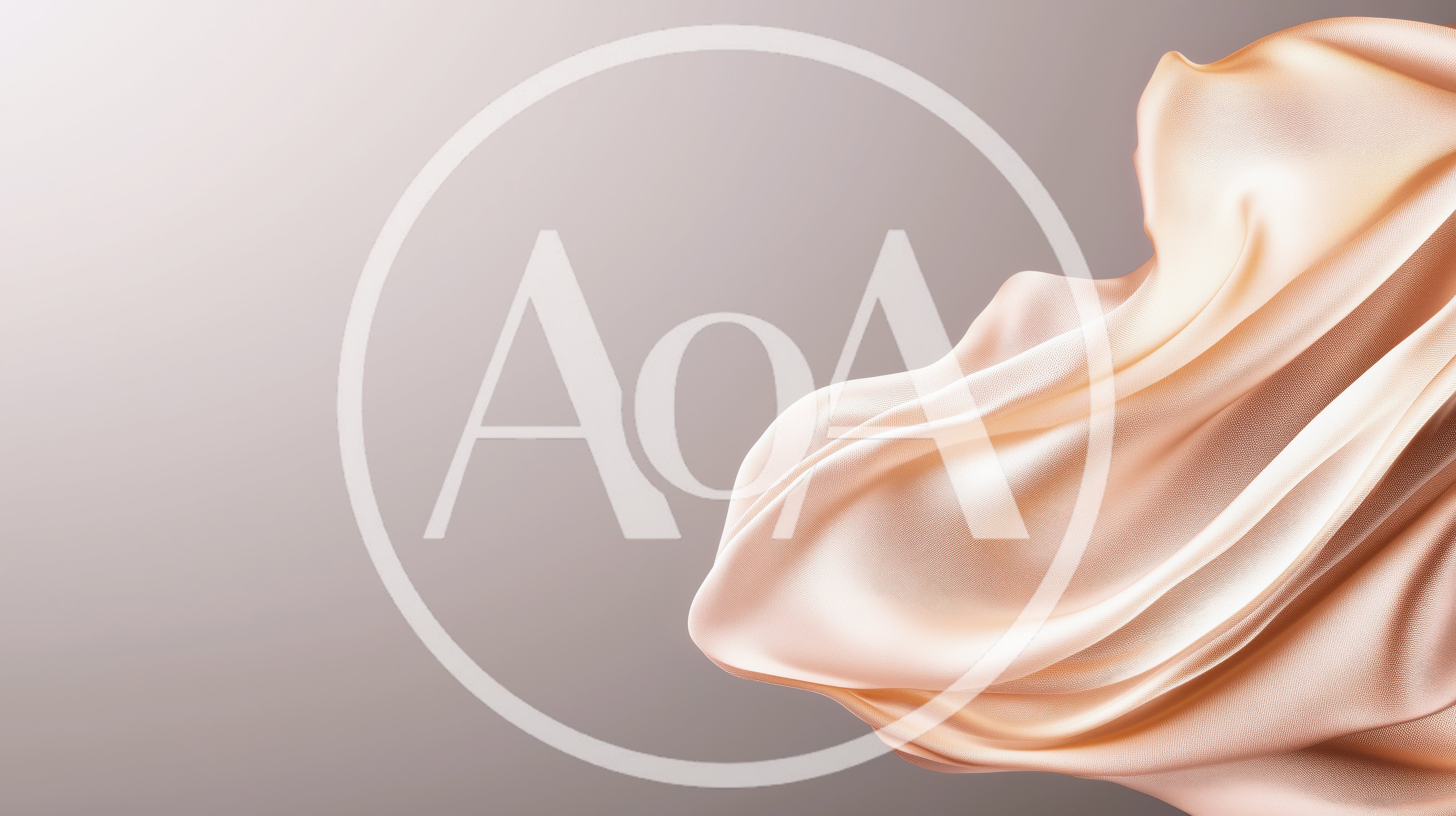 Flowing Champagne Colored Silk Fabric Background