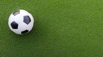 Classic Black and White Soccer Ball on Green Grass
