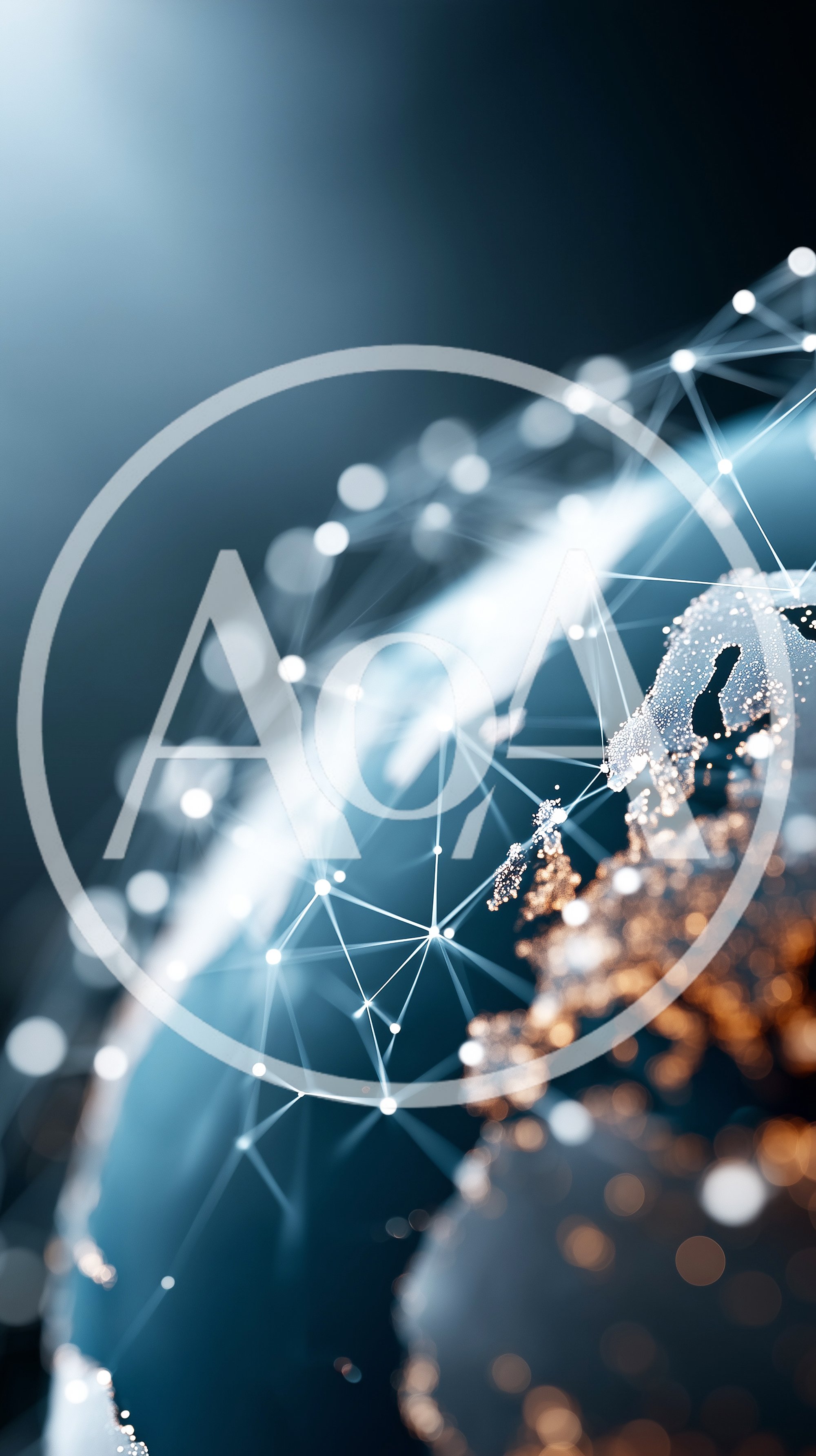 Digital Network Connection Over Earth Globe