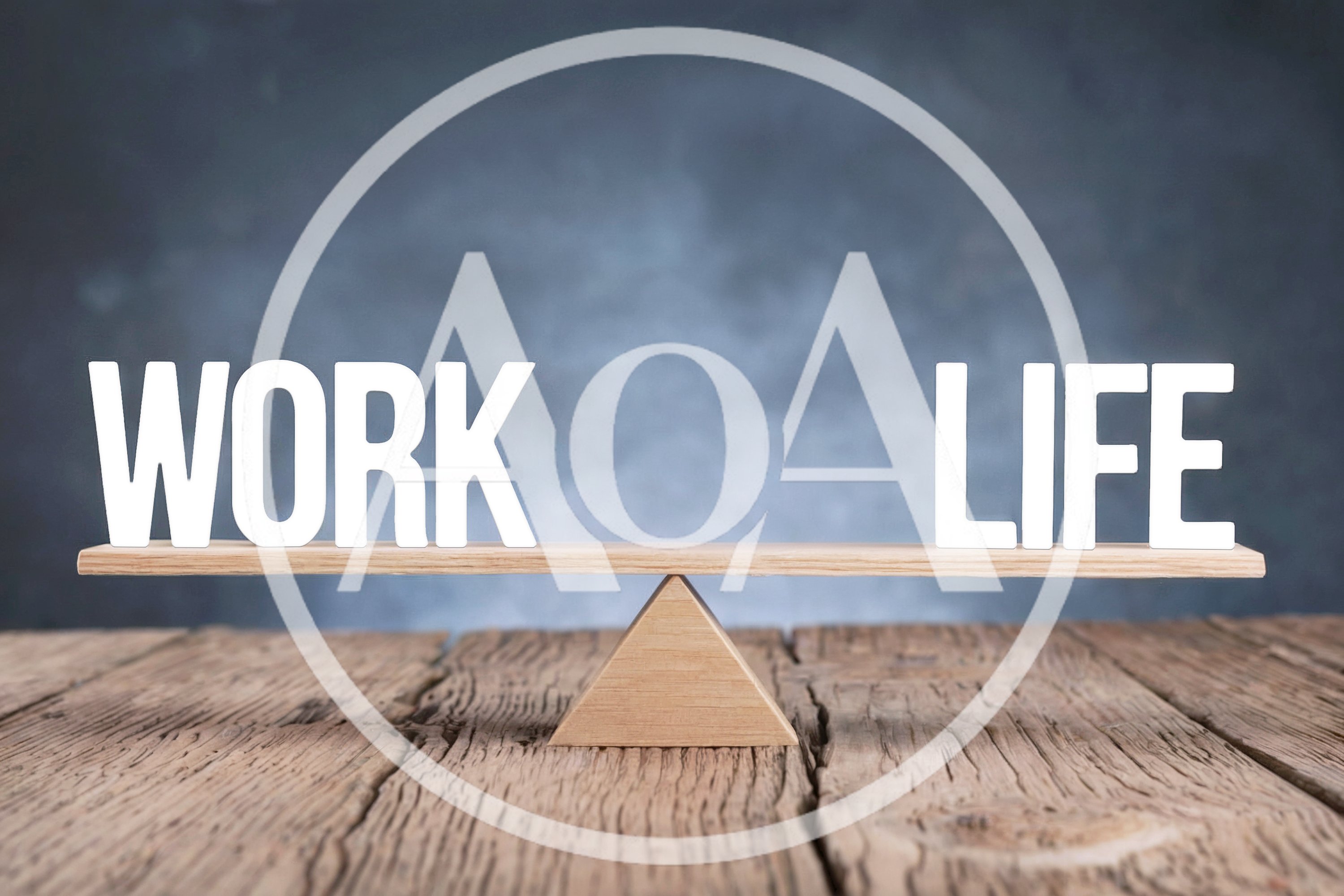 Work Life Balance Concept On Wooden Scales