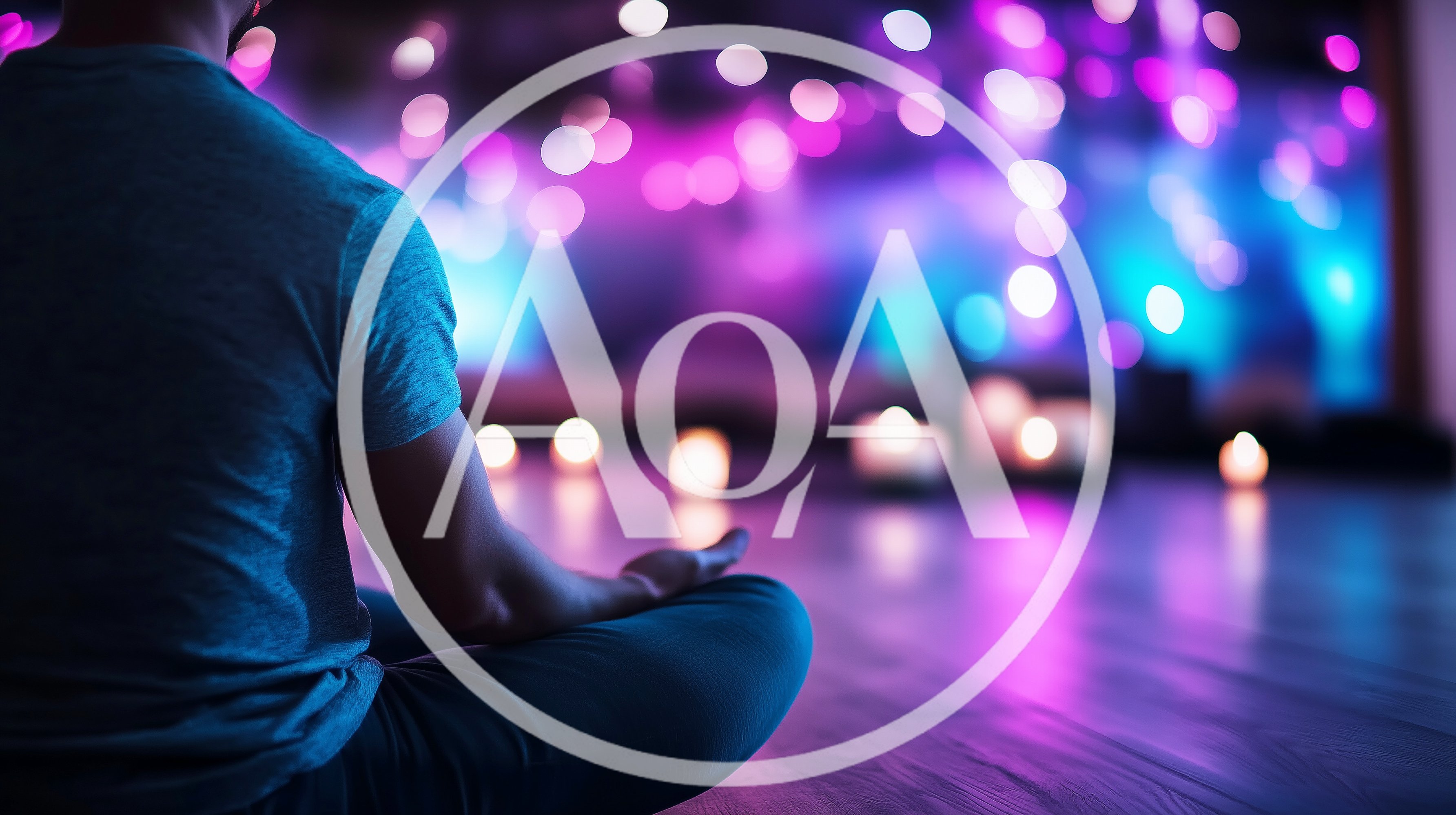 Man Meditating In A Serene Yoga Studio