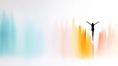 Abstract Silhouette Of A Person Reaching Upwards