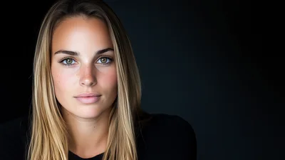 Portrait Of A Young Woman With Blonde Hair