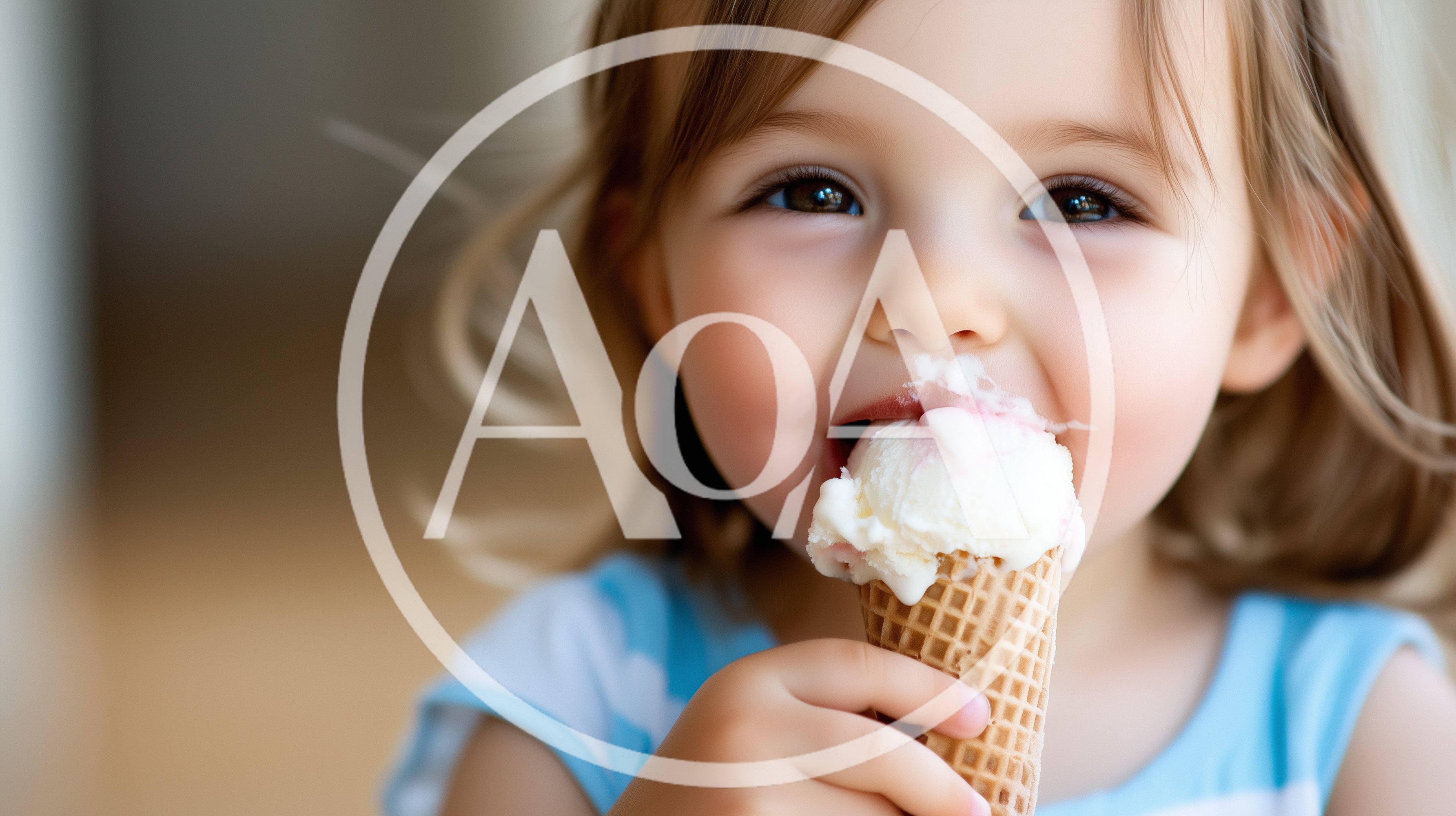 Toddler Girl Eating Ice Cream Cone