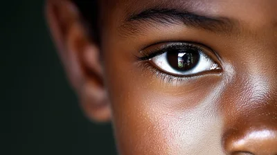 Extreme Close Up Of A Young Child Eye