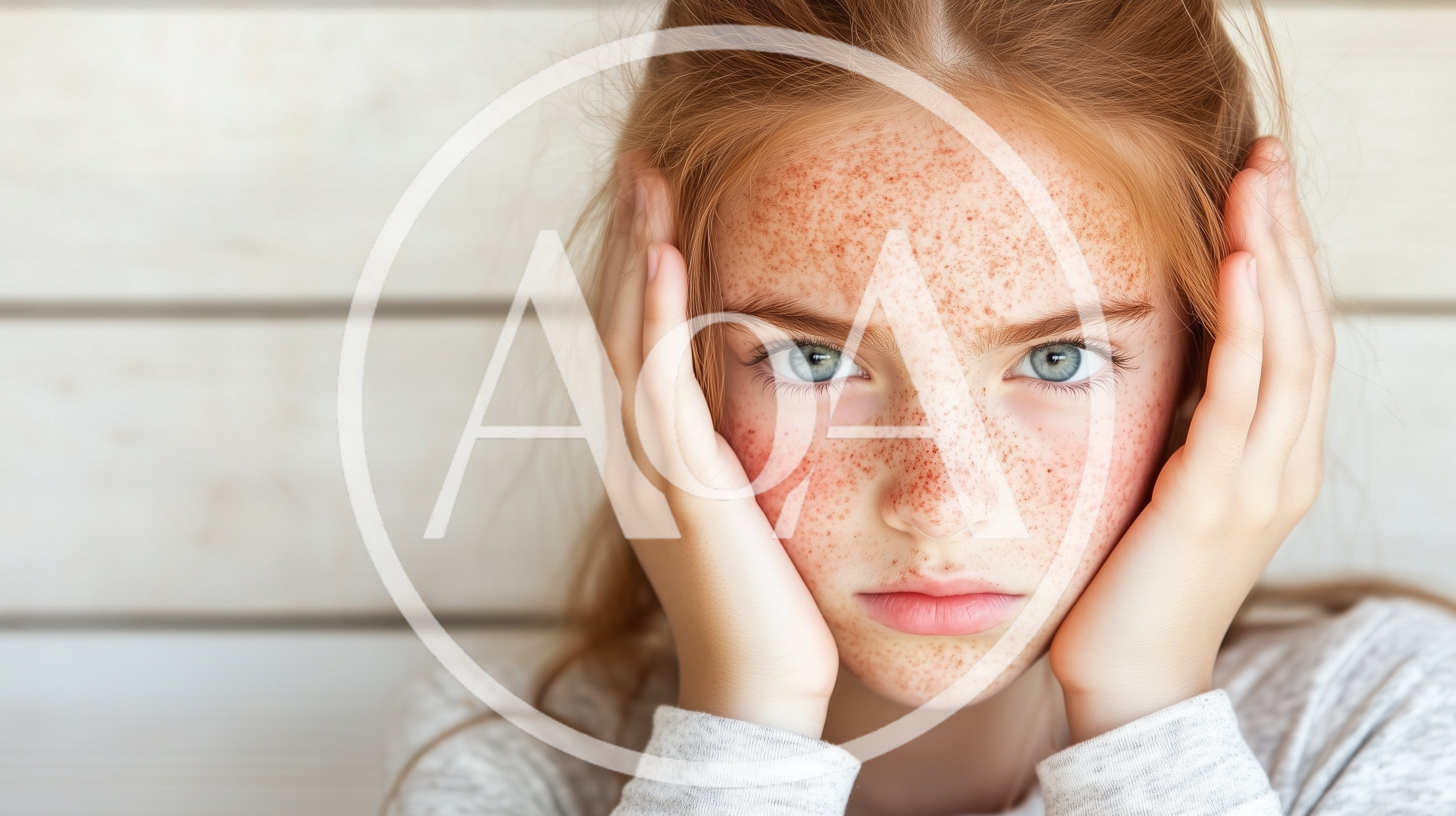 Portrait Of A Young Girl With Freckles