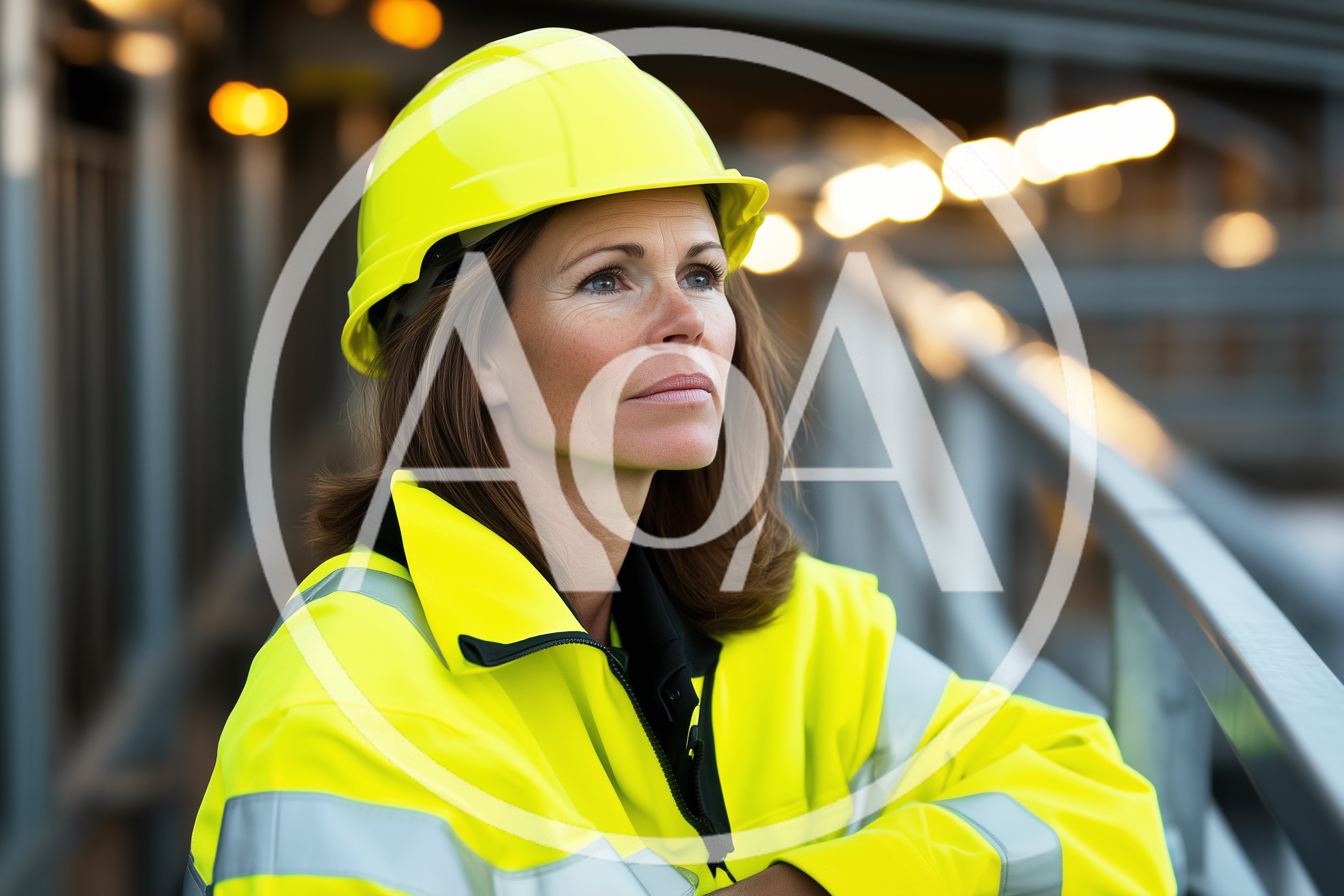 Female Construction Engineer Wearing Safety Gear