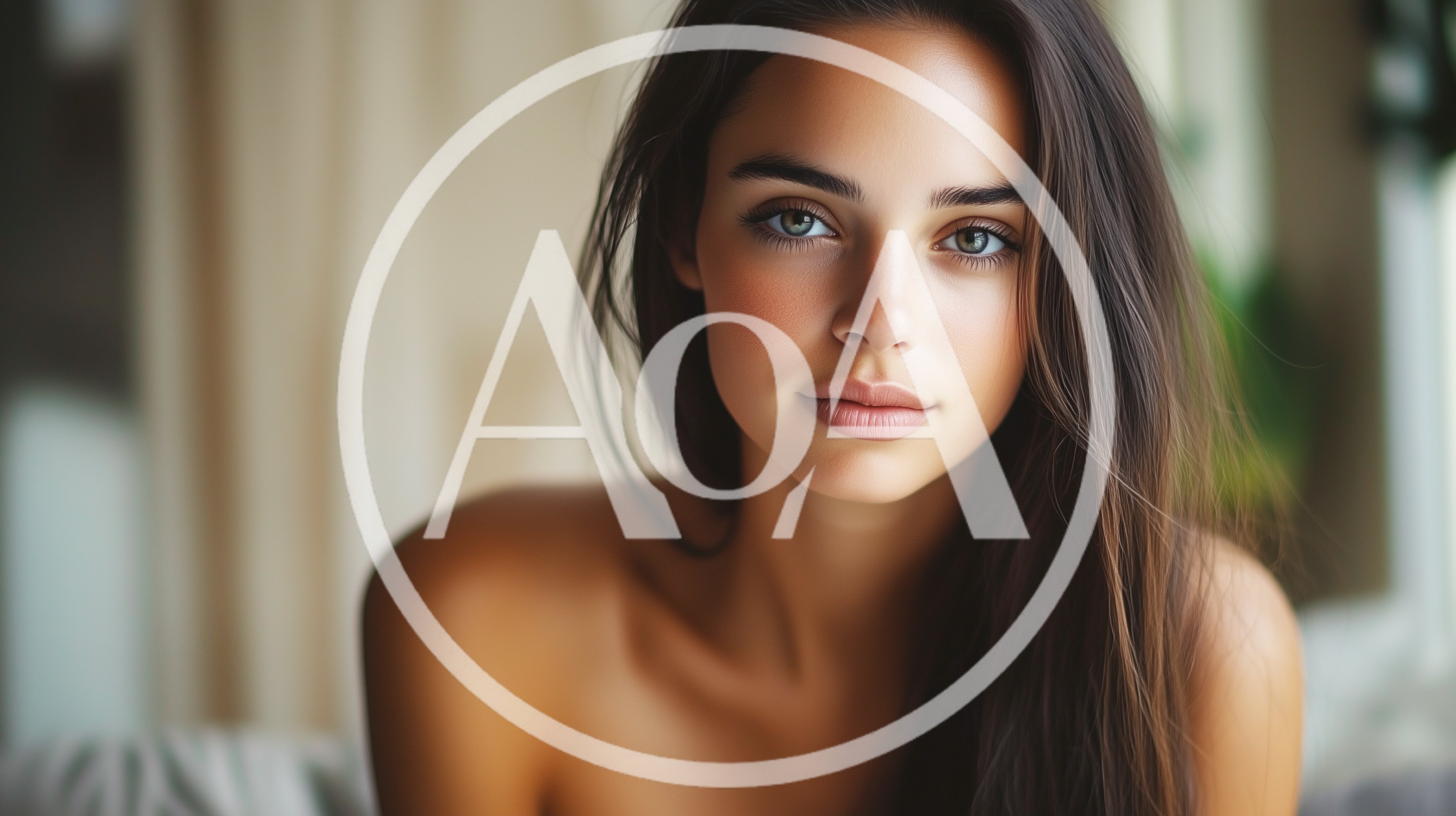 Portrait Of A Beautiful Young Woman With Natural Makeup