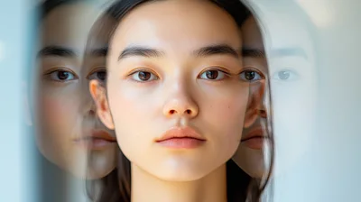 Portrait Of A Young Woman With Motion Blur Effect
