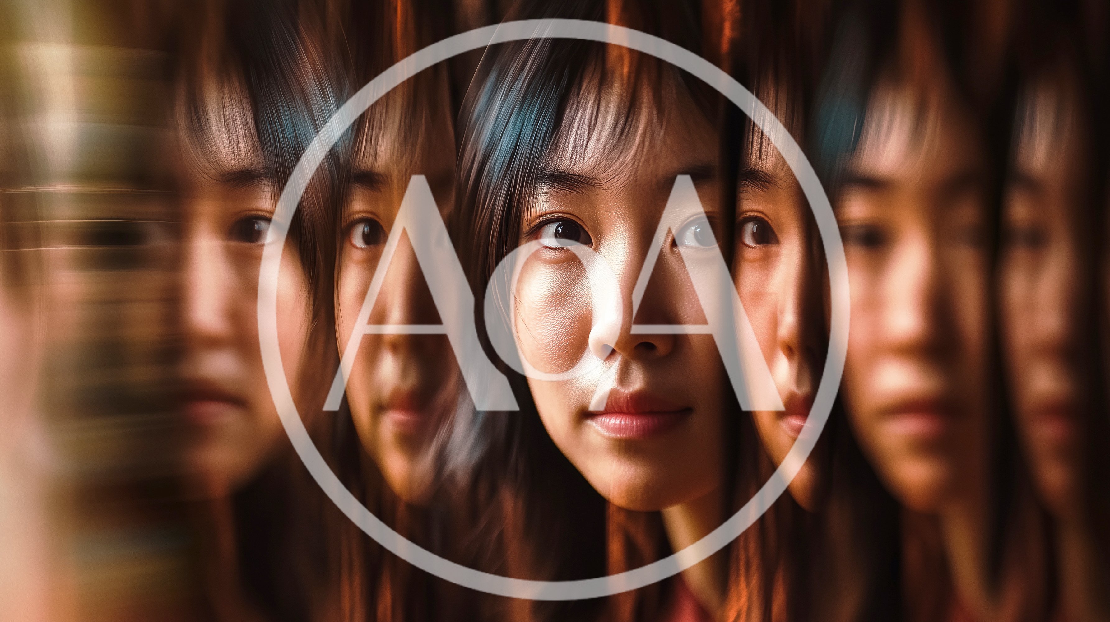 Multiple Exposure Portrait Of A Young Asian Woman