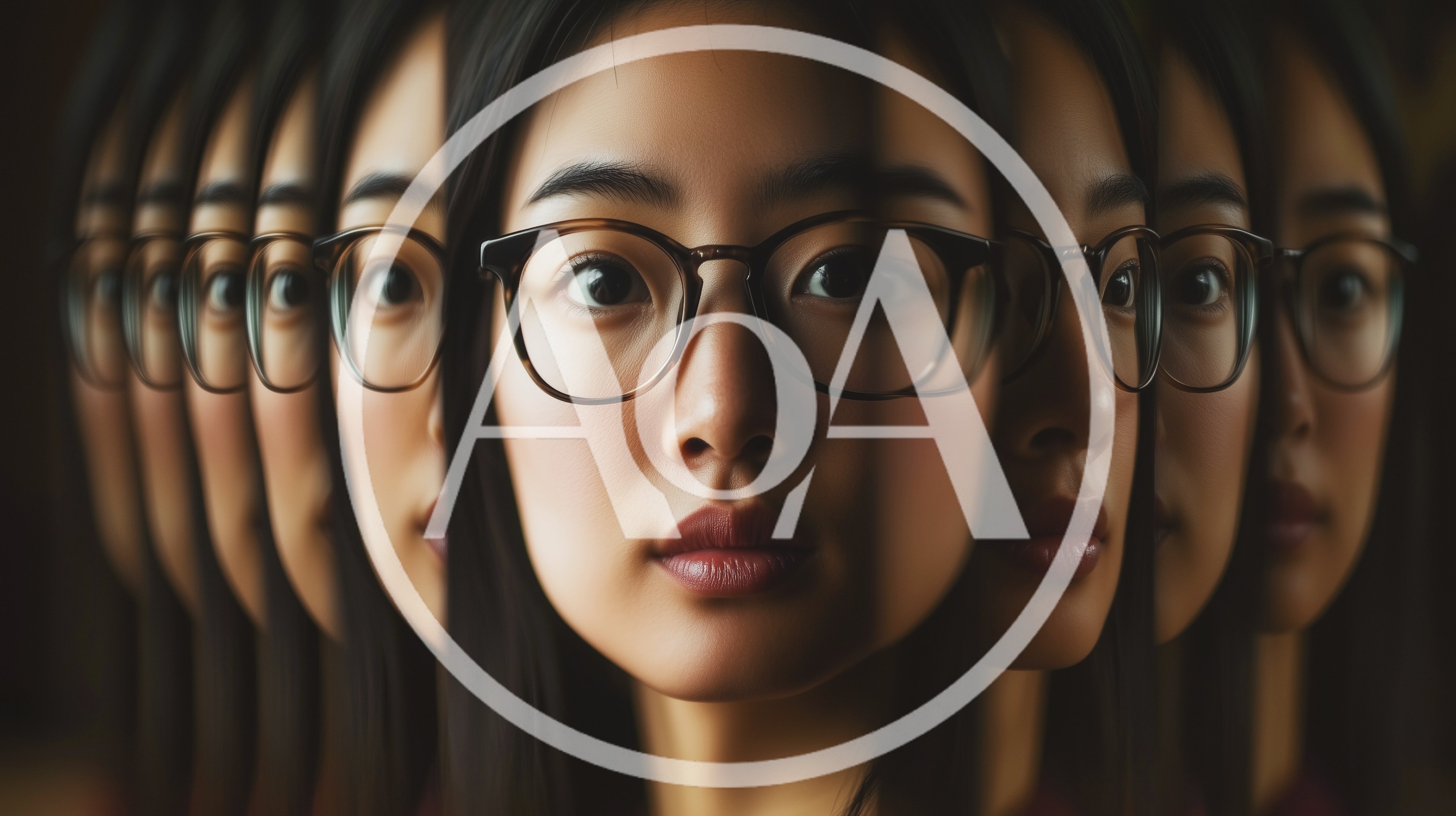 Multiple Exposure Portrait Of A Young Asian Woman