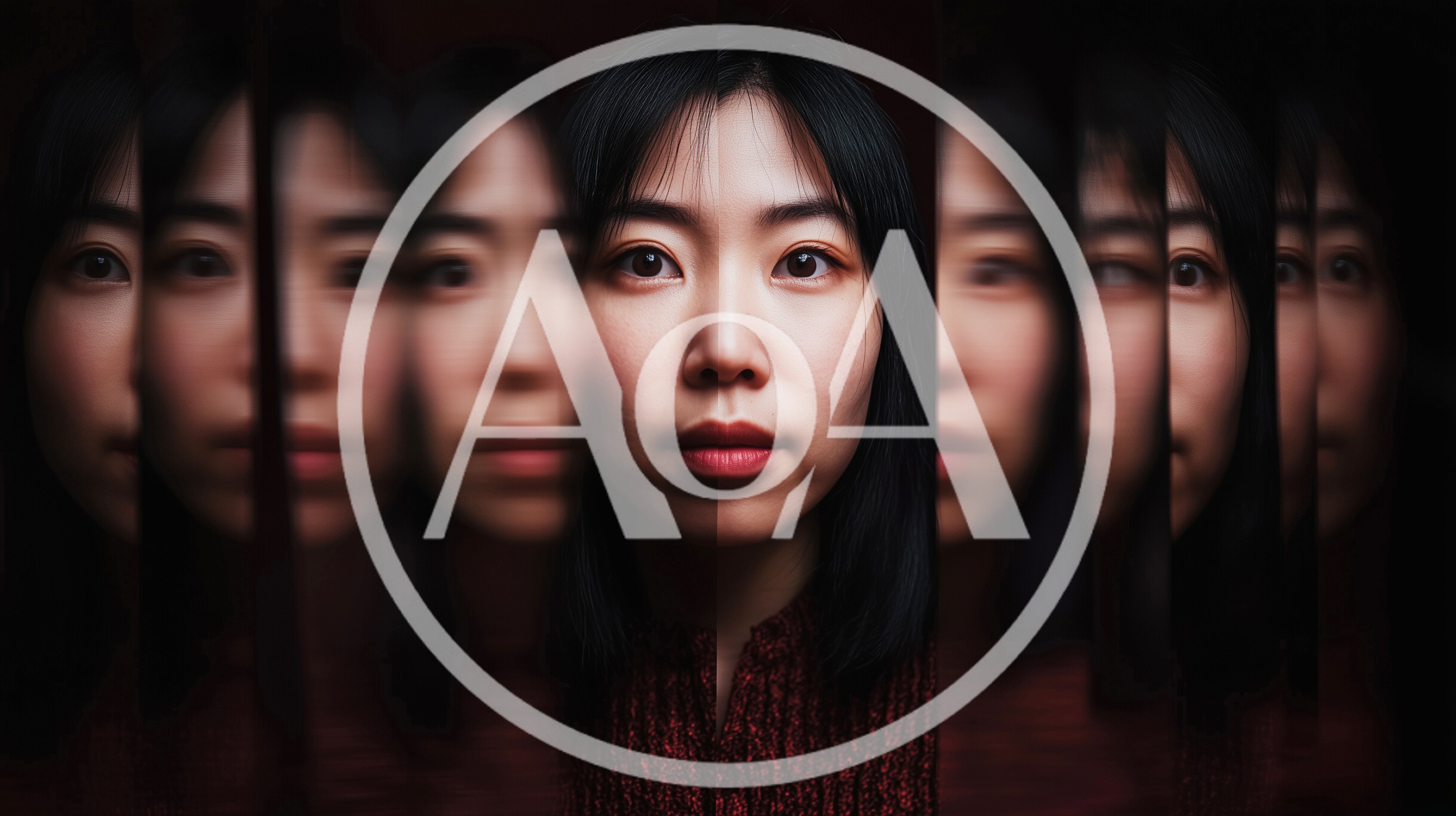 Multiple Exposure Portrait Of A Young Asian Woman