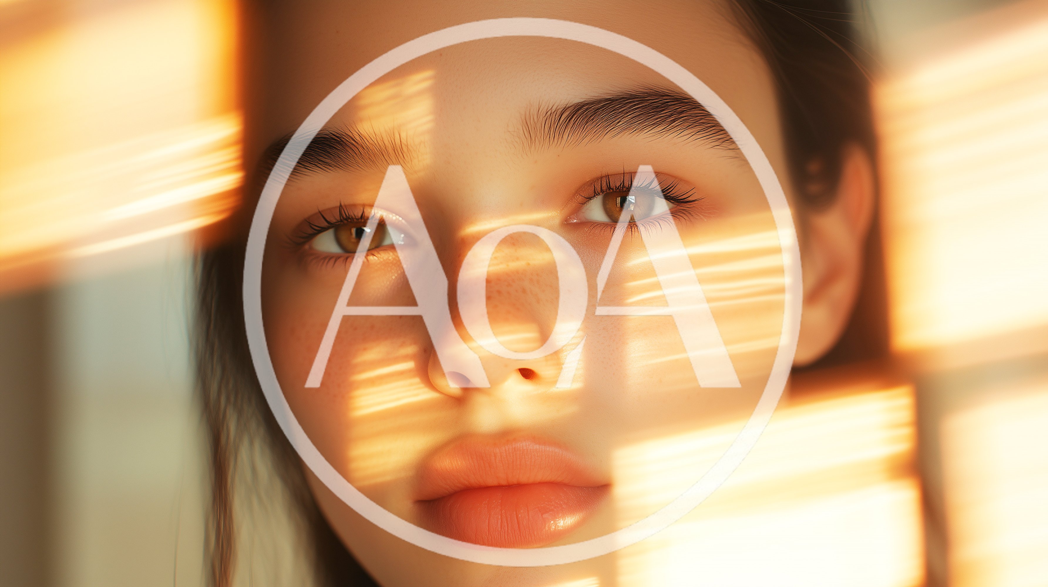 Close Up Portrait Of A Young Woman With Sunlight