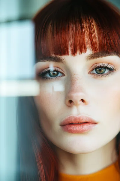 Portrait Of A Young Woman With Red Hair