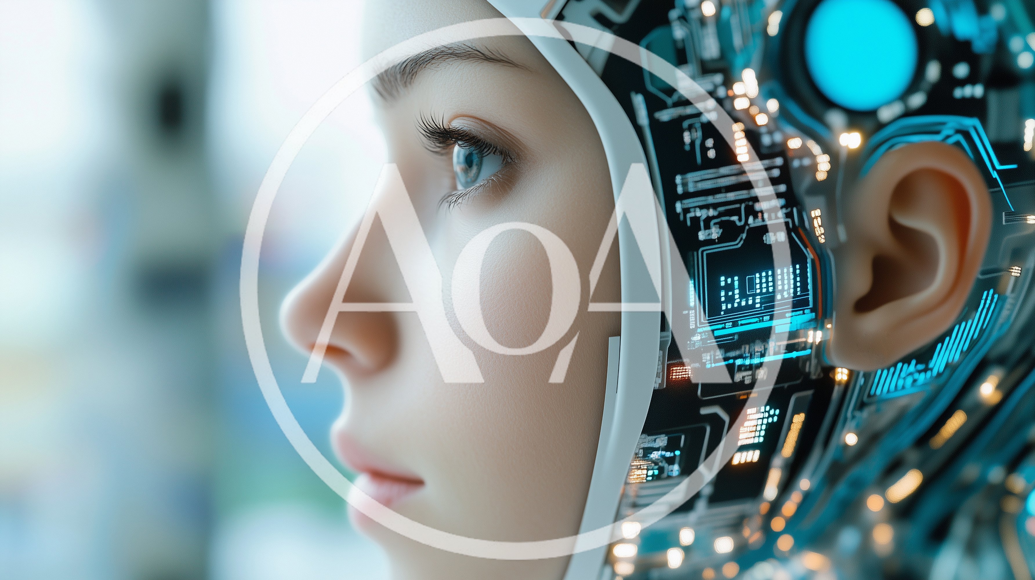 Profile View Of A Humanoid Robot Face