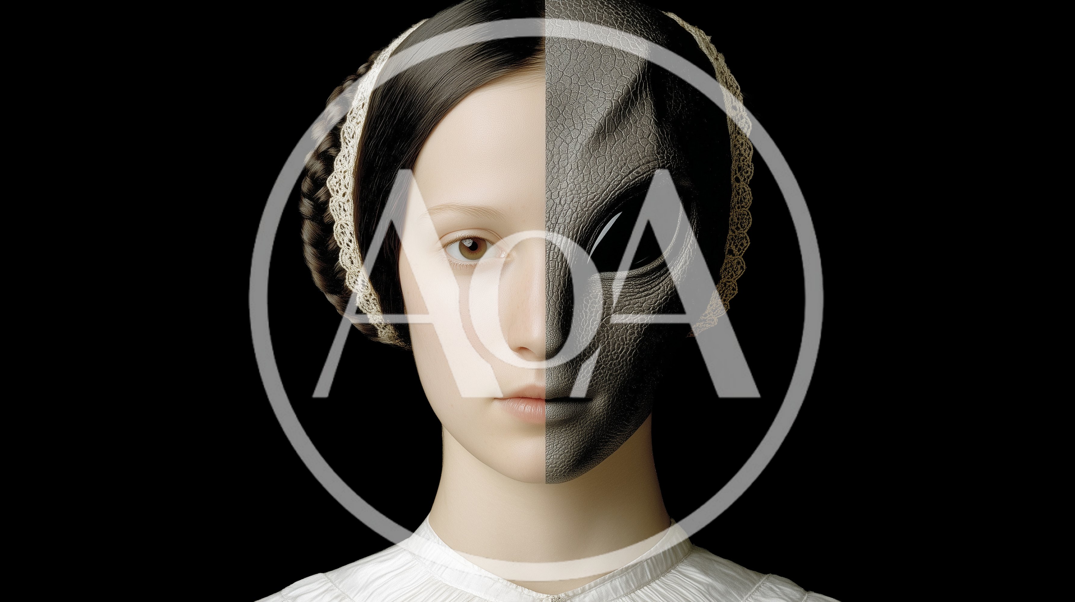 Surreal Portrait Of A Woman With Alien Half Face