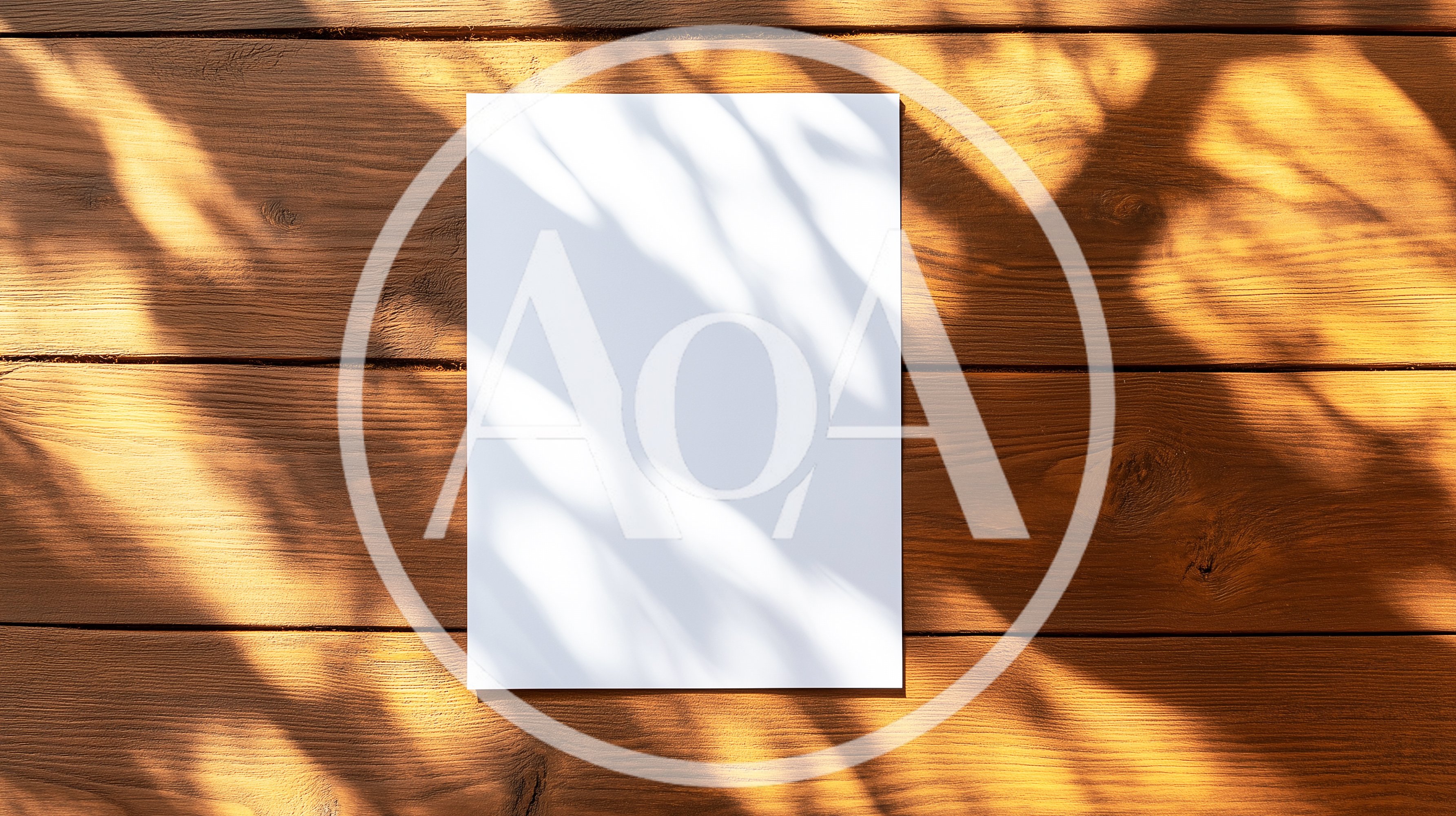 Blank White Paper Sheet on Wooden Table