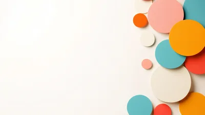 Abstract Background With Colorful Overlapping Paper Circles