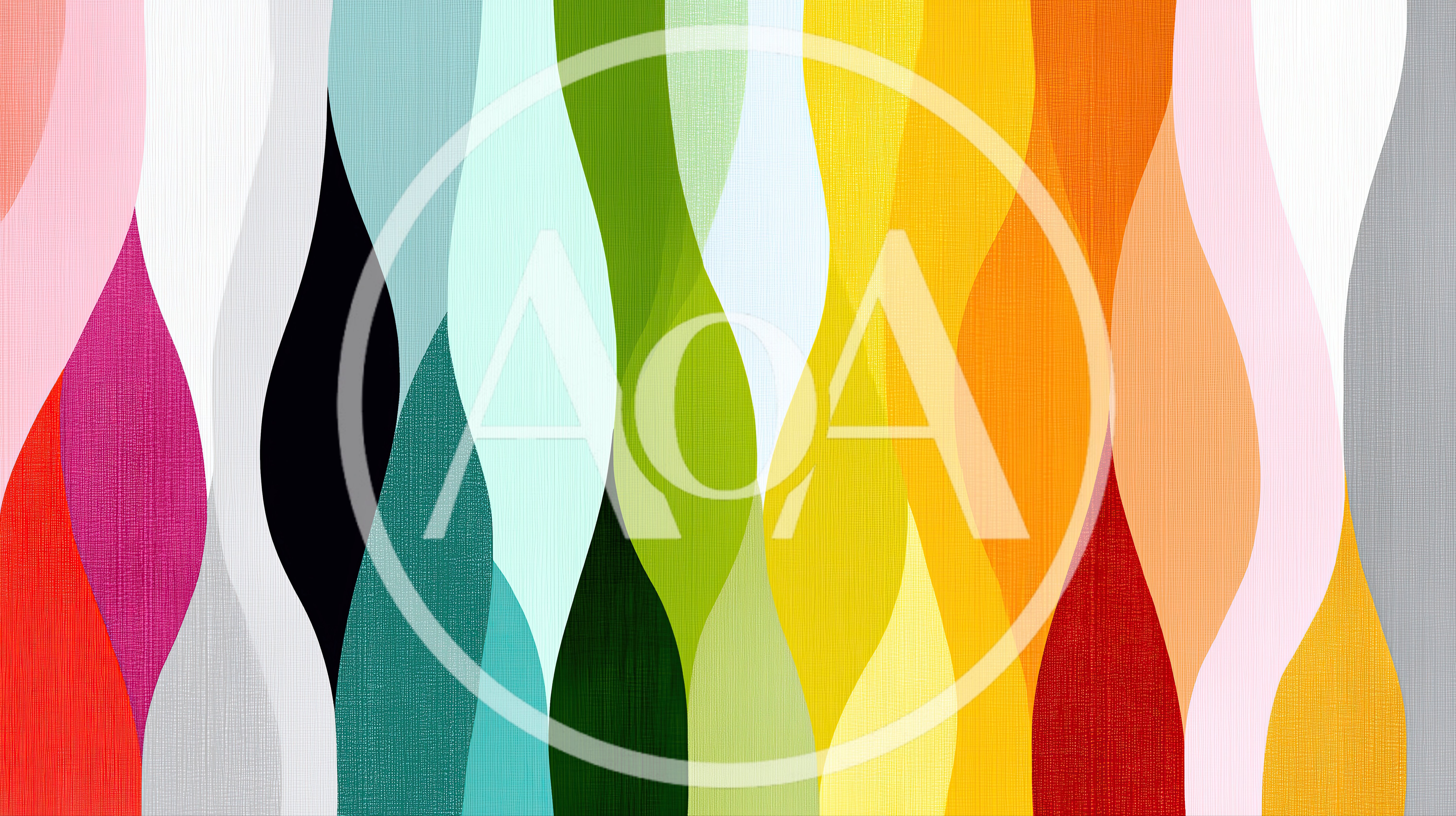 Abstract Vertical Wavy Color Stripes Background