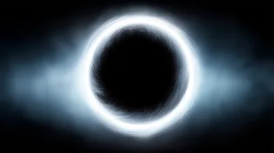 Glowing Abstract Light Ring On Dark Background