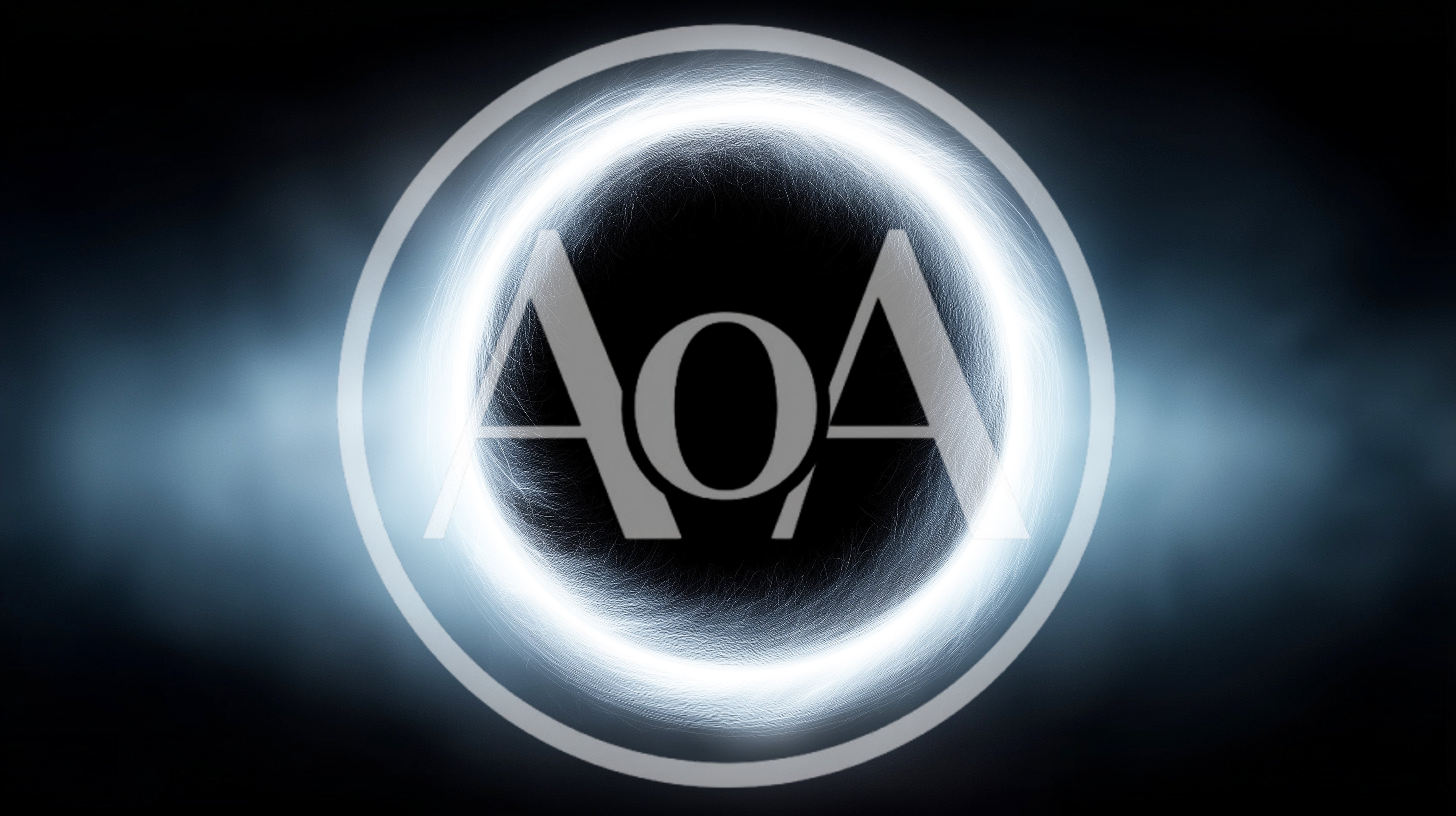Glowing Abstract Light Ring On Dark Background