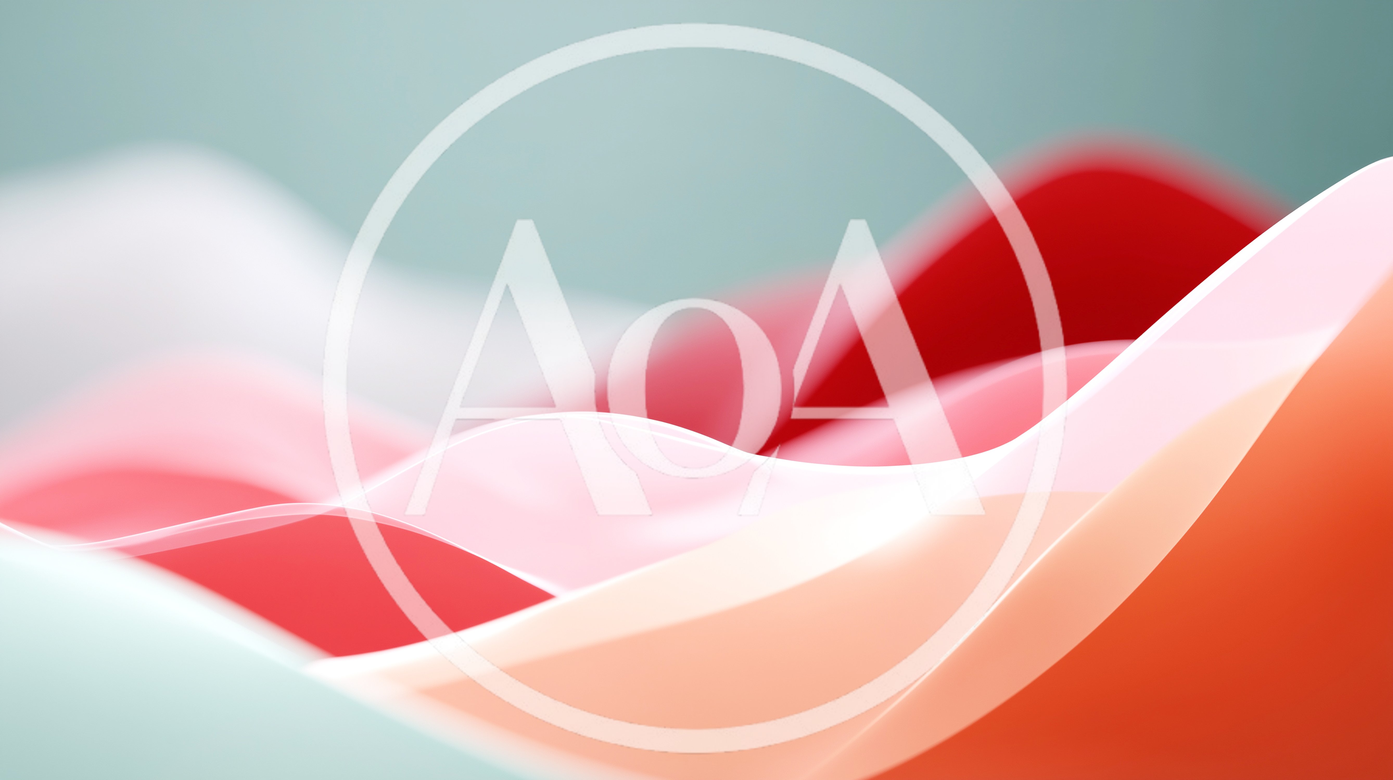 Abstract 3D Wavy Layers With Soft Red Tones