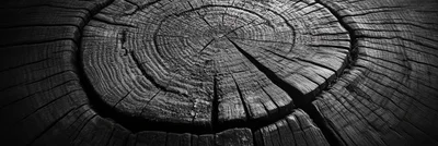 Close Up Of A Weathered Tree Stump Cross Section