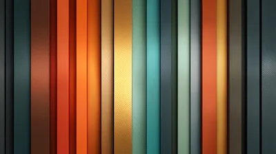 Abstract Vertical Stripes With Textured Metallic Surfaces