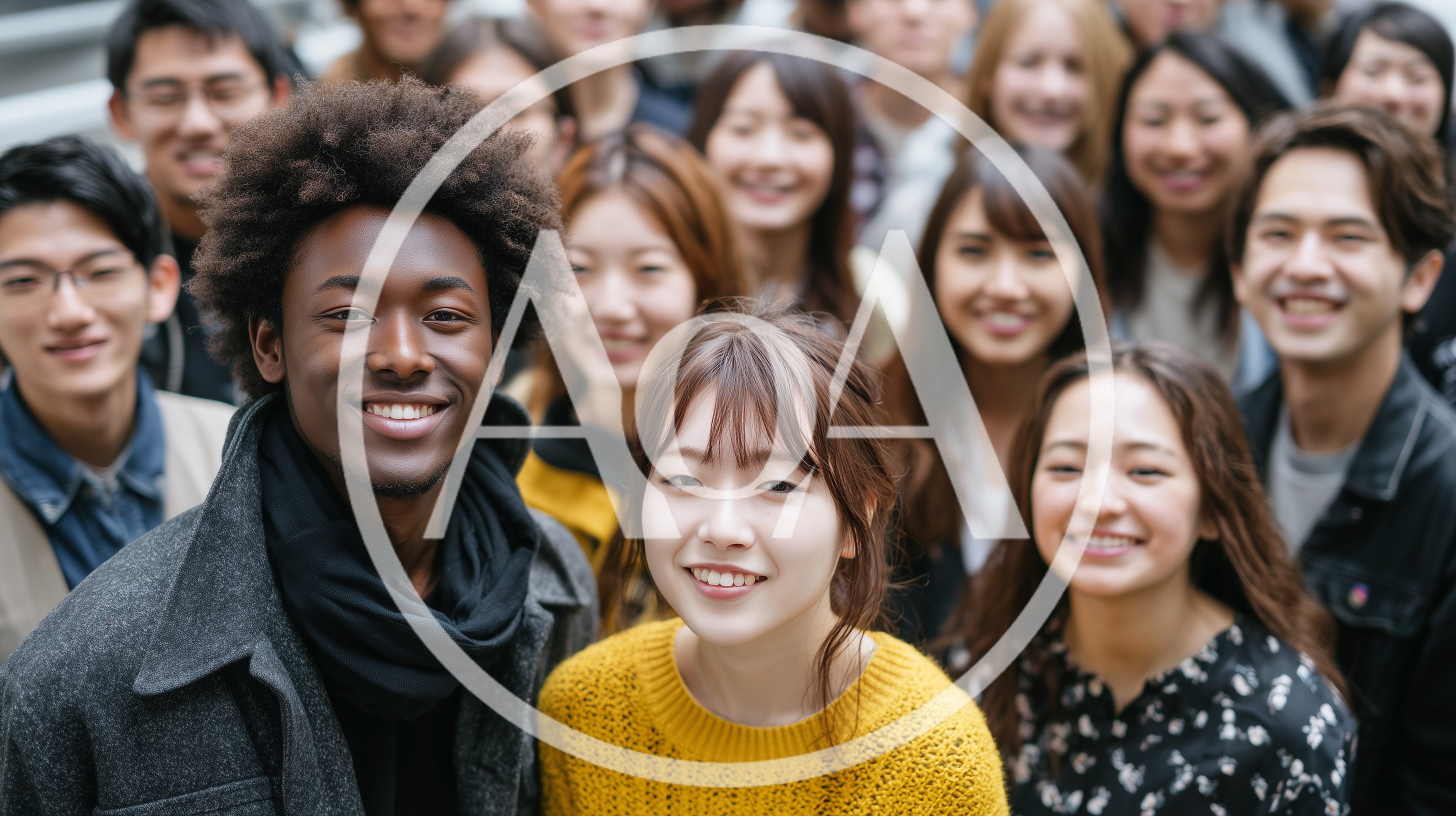 Diverse Group Of Young Adults Smiling Together