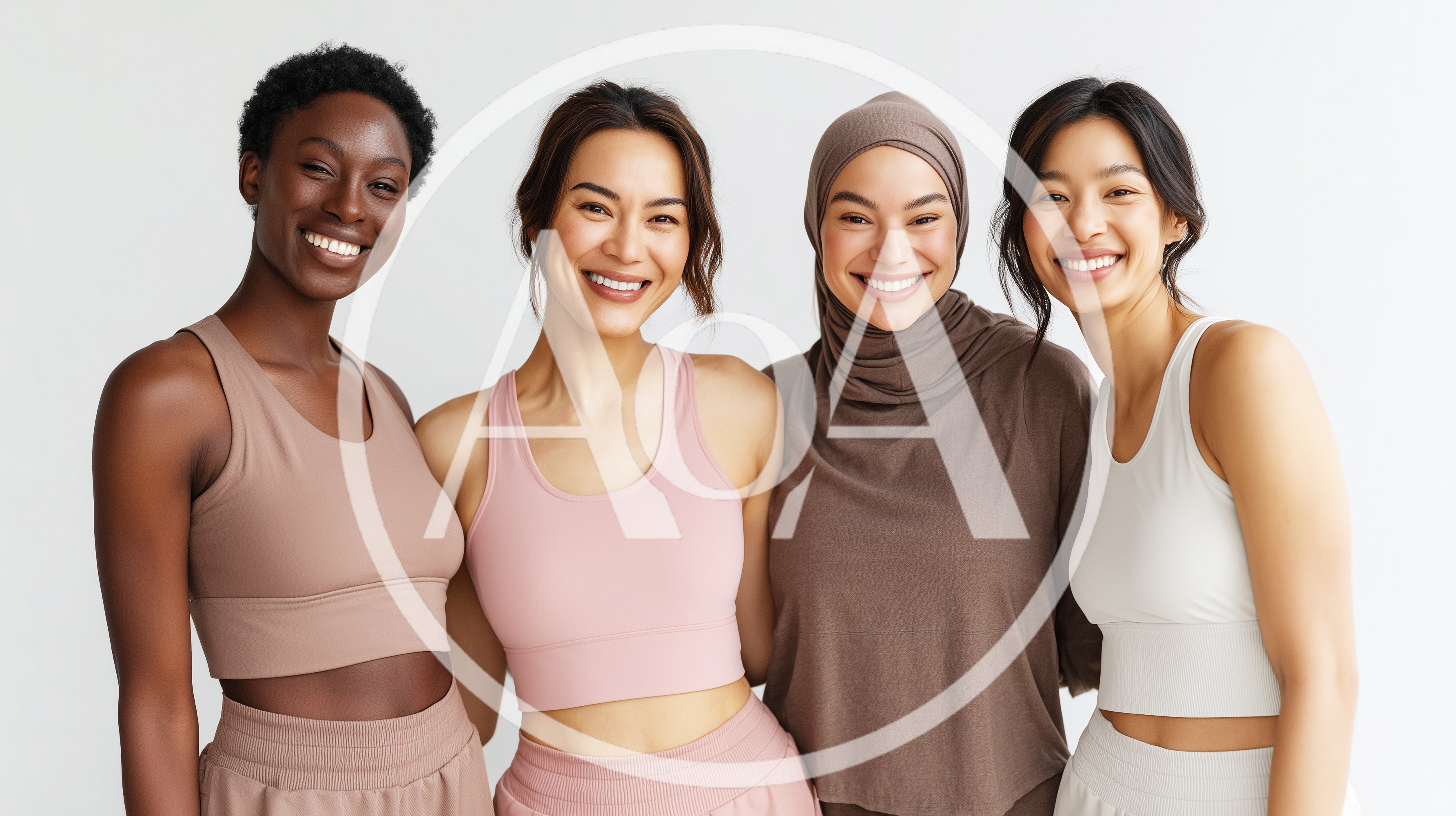 Diverse Group of Women Smiling in Activewear