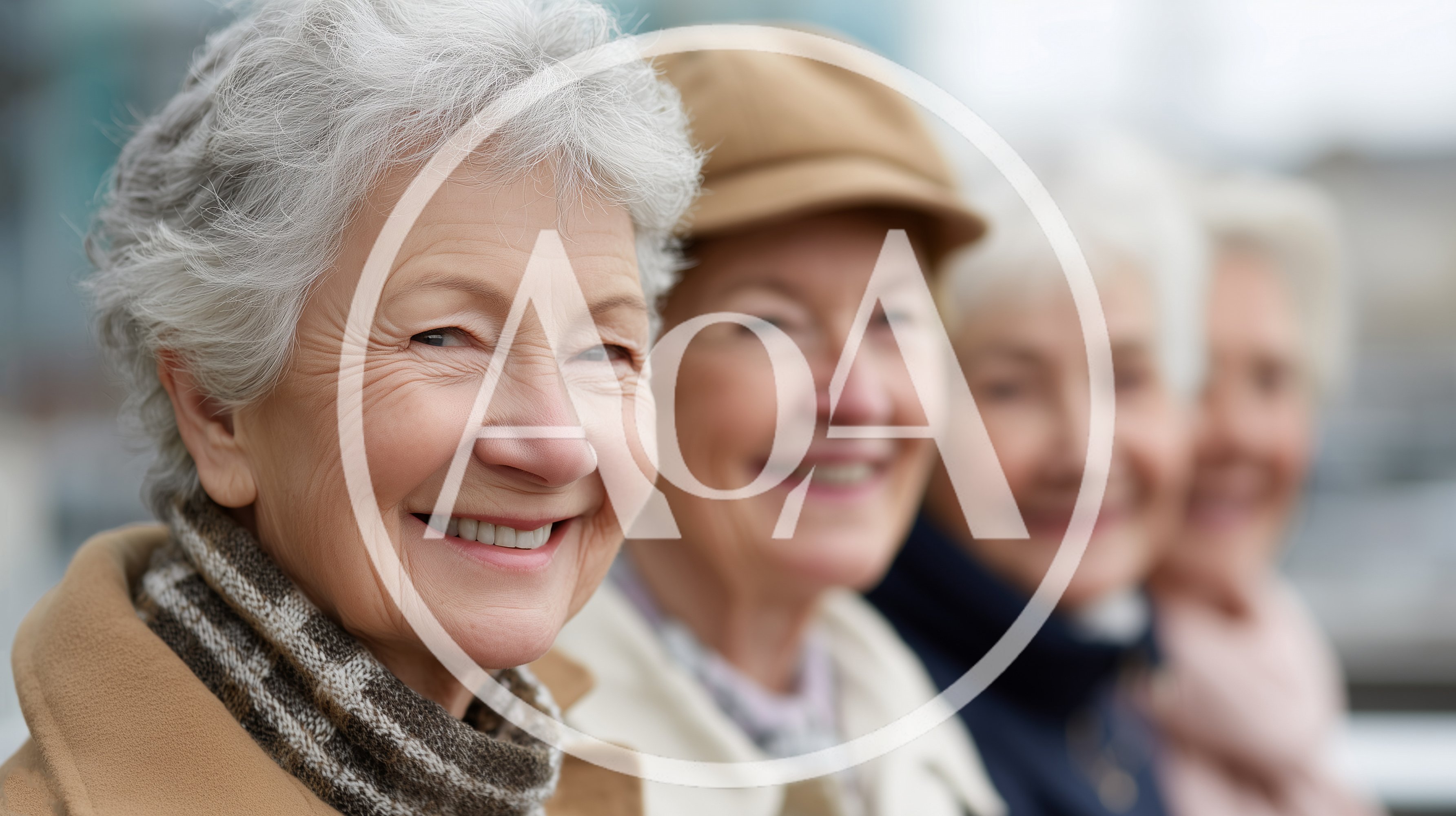 Group of Smiling Senior Women Outdoors