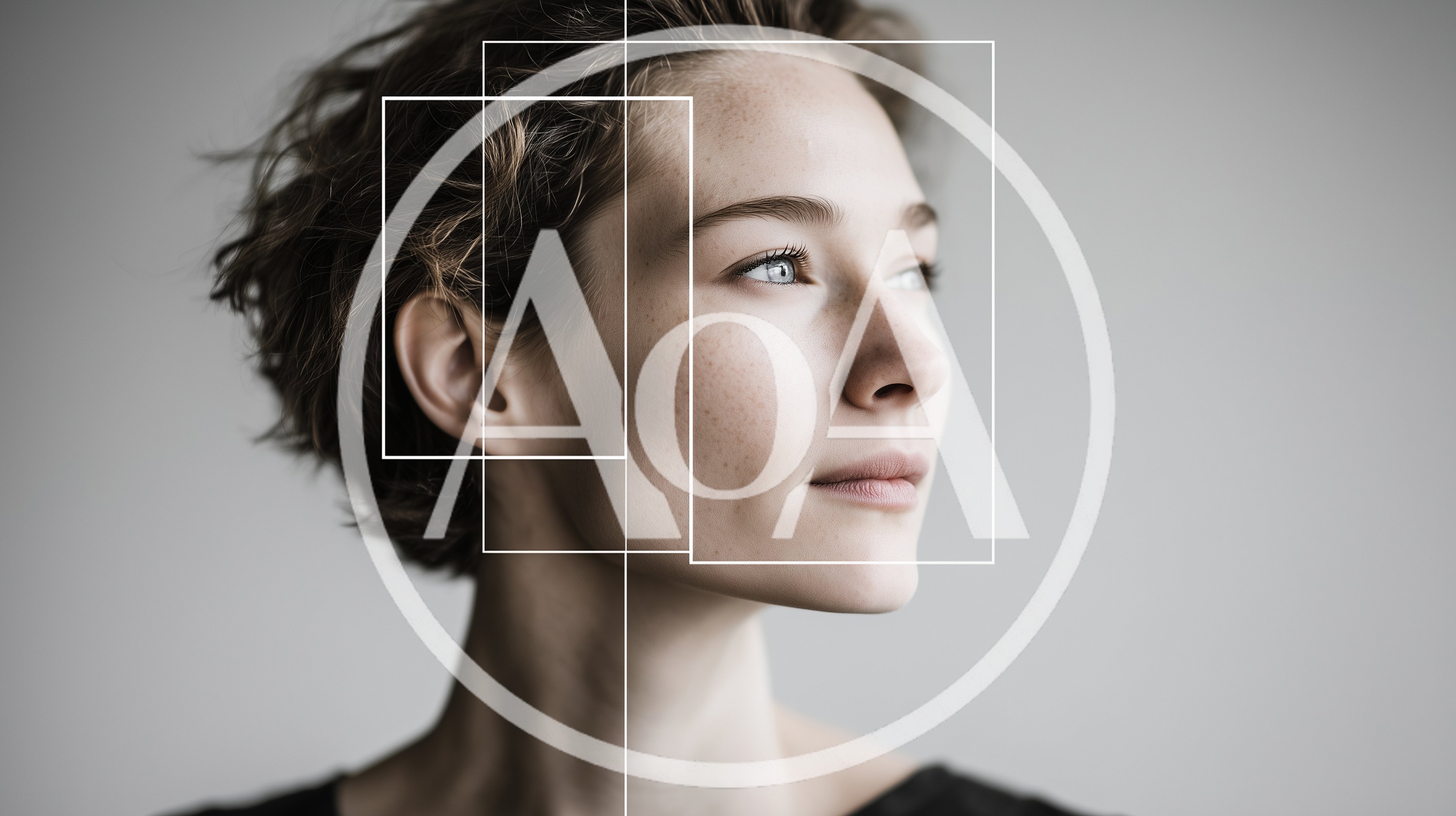 Portrait Of A Young Woman With Geometric Overlays