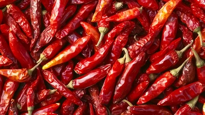 Dried Red Chili Peppers Background