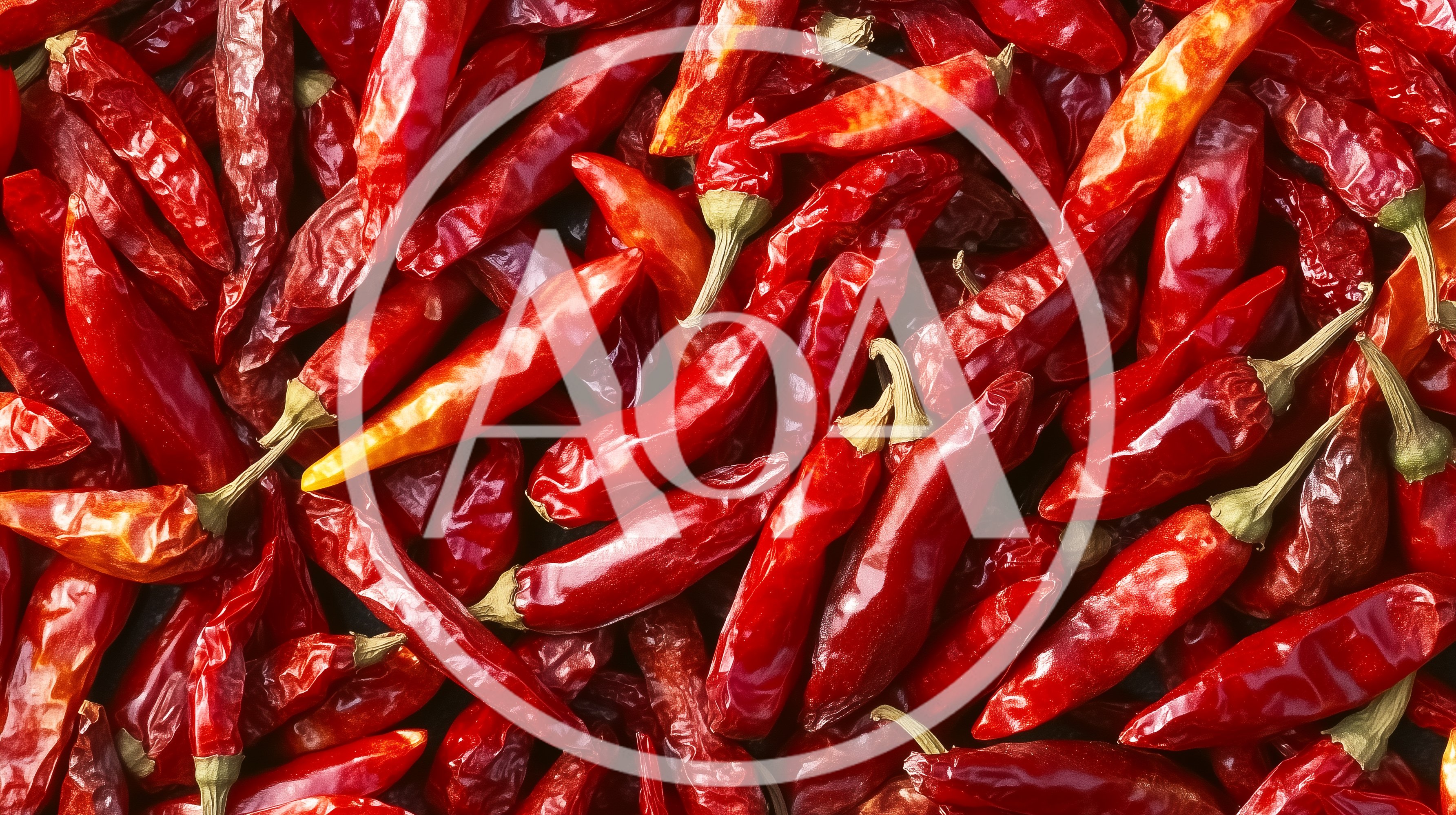 Dried Red Chili Peppers Background